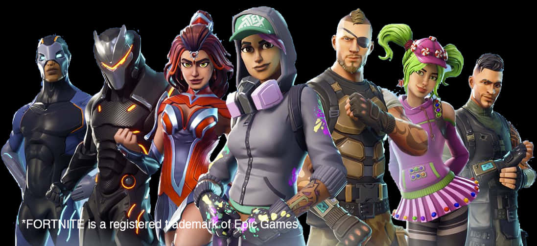 Fortnite-karakteroppstilling Bakgrunner