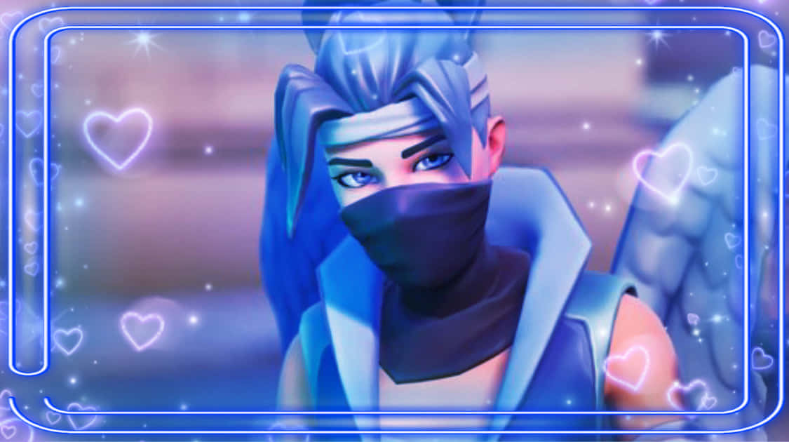 Fortnite Kuno Blå Hjerter Bakgrunner