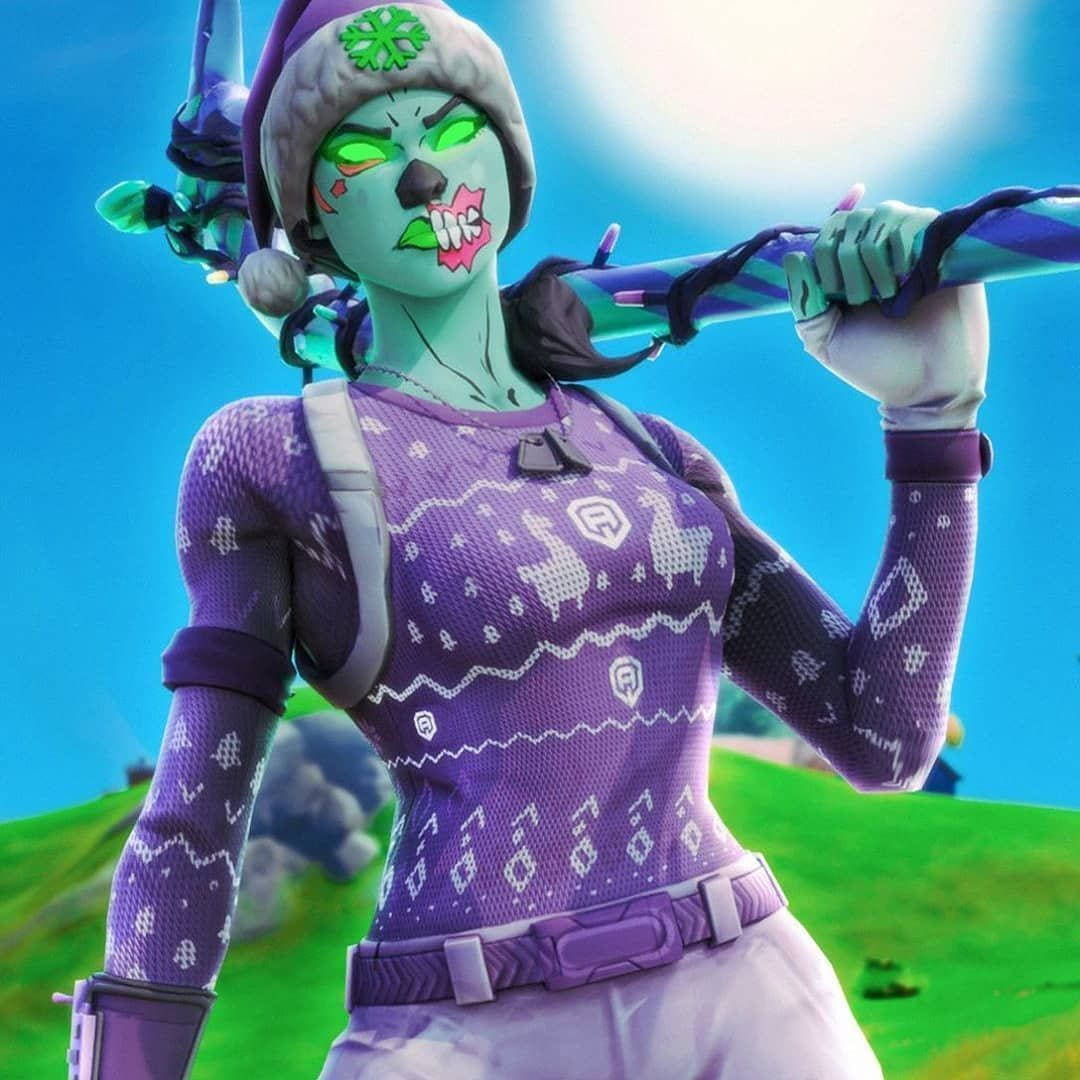 Fortnite PFP Ghoul Trooper Epic-drakt Bakgrunner