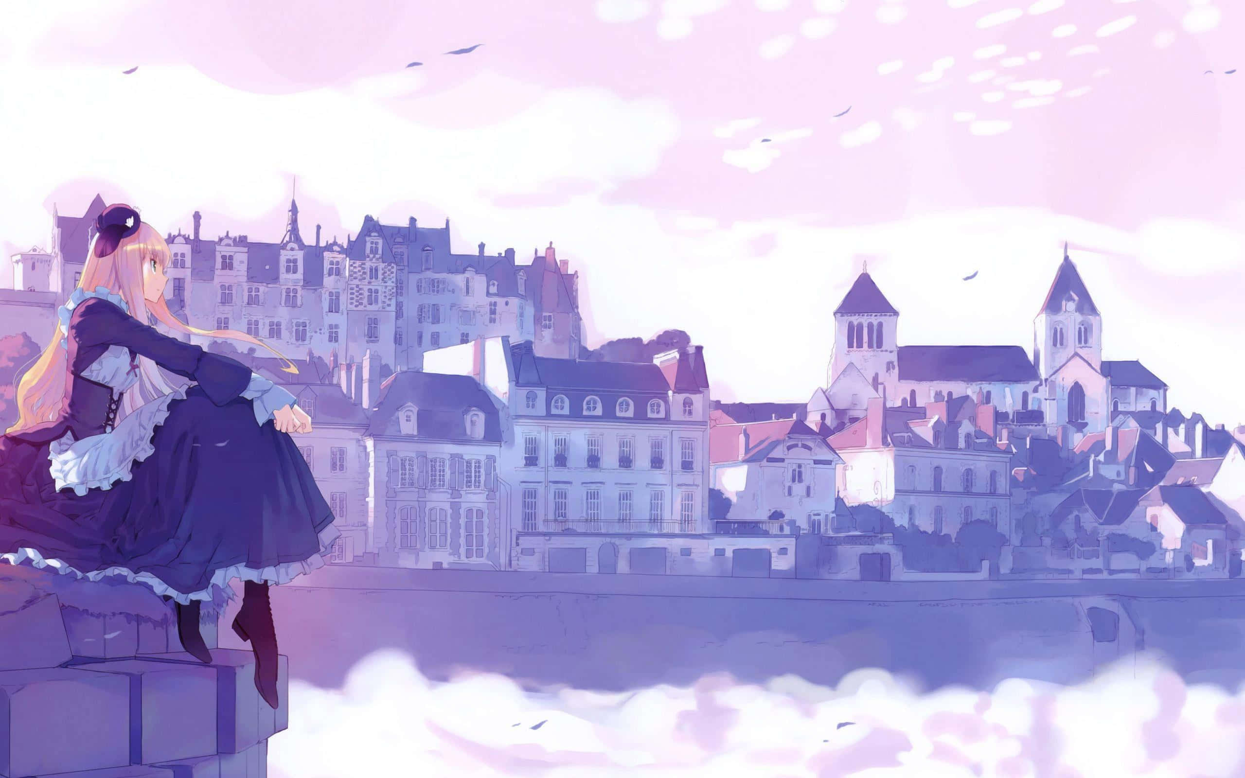 Fortryllende anime-scenery i en mystisk skog Bakgrunner