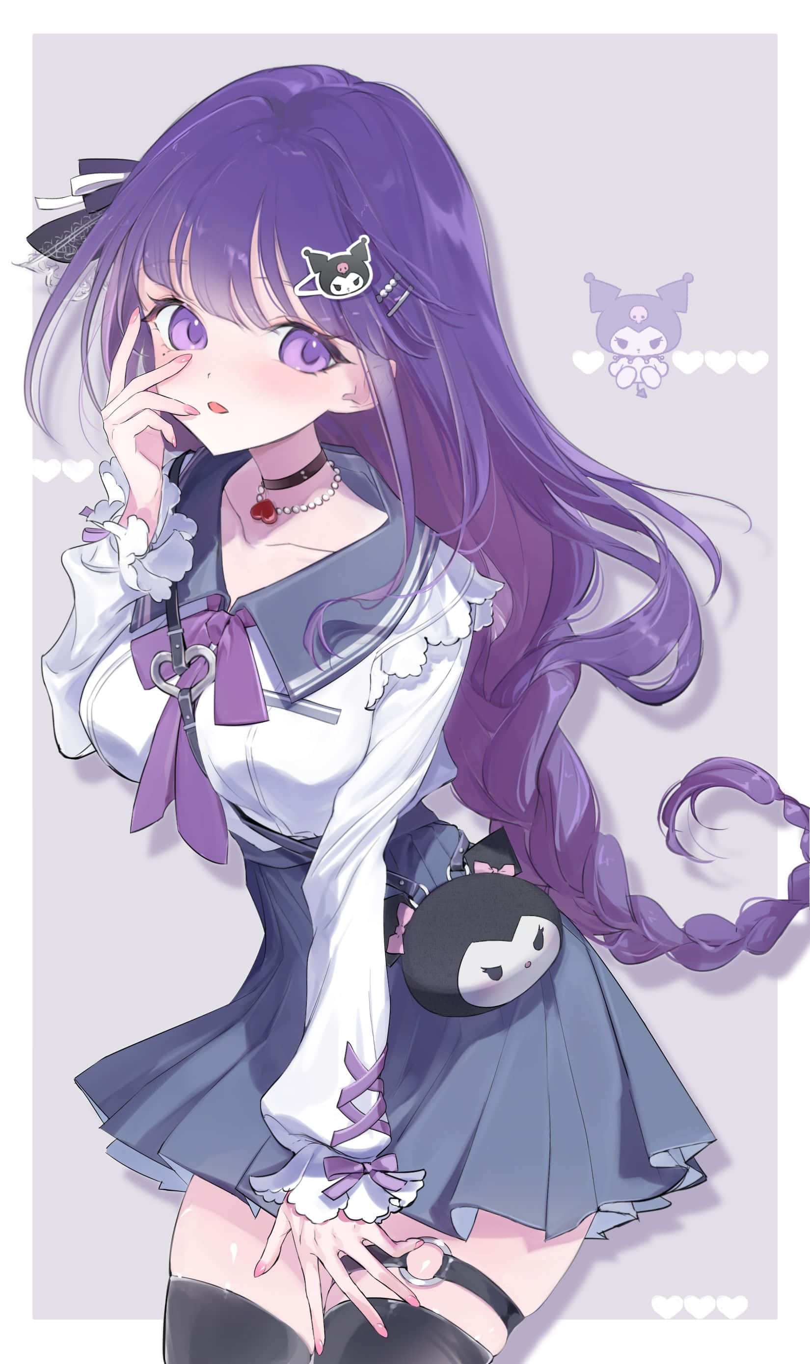 Fortryllende Kuromi-fanart i livlige farger Bakgrunner