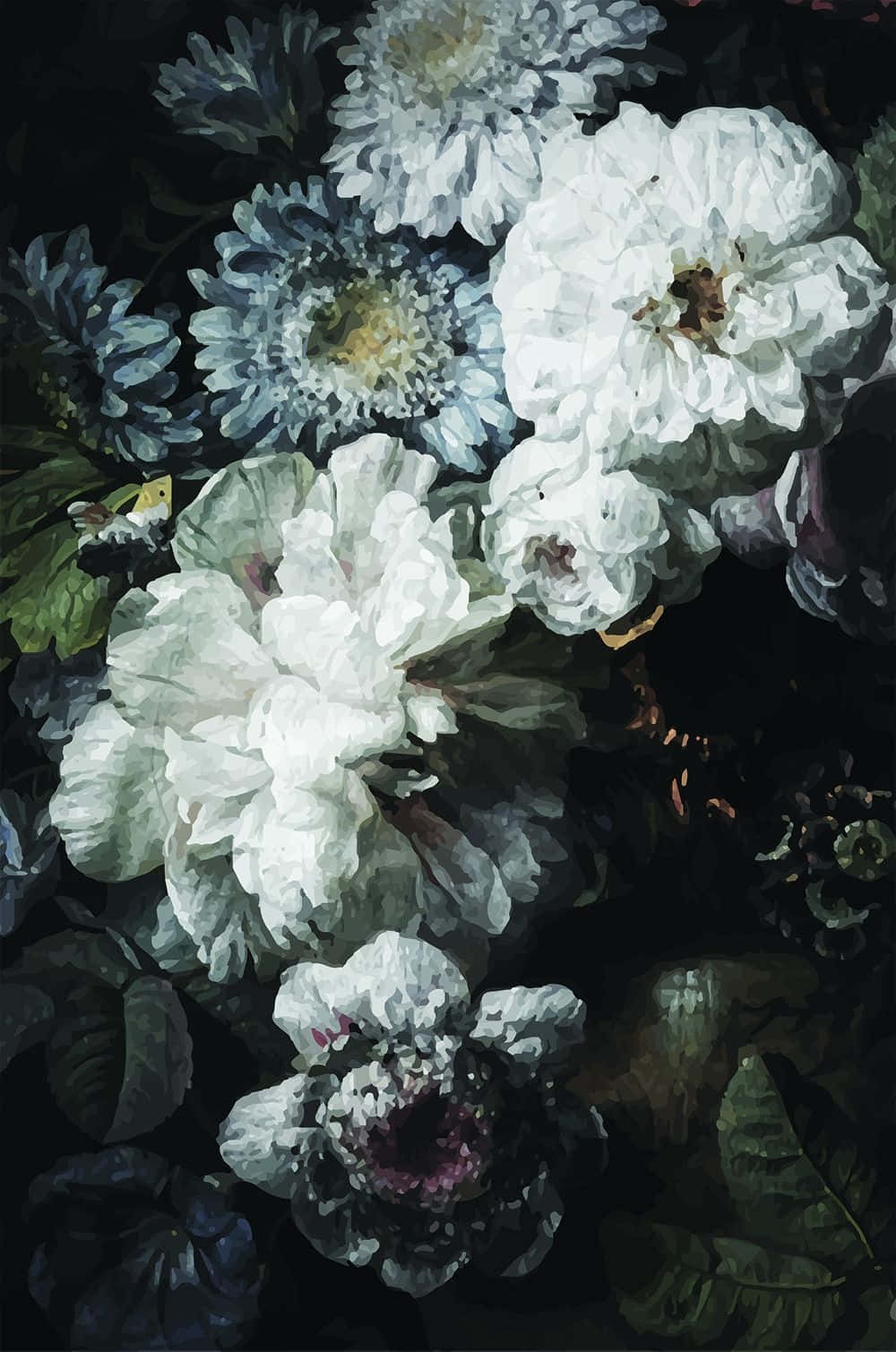 Fortryllende mørk blomsterbakgrunn Bakgrunner