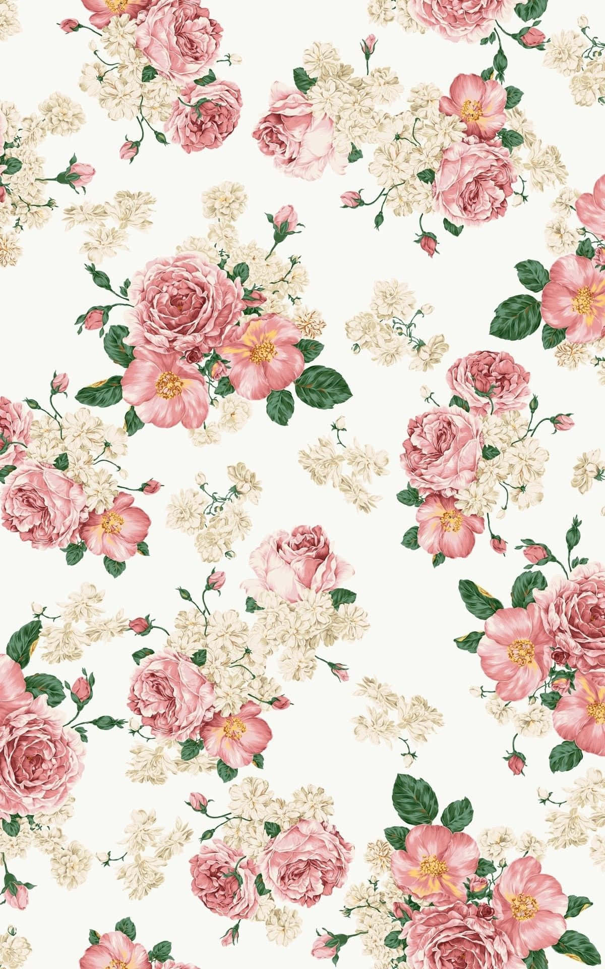 Fortryllende rosa blomsterbakgrunn Bakgrunner