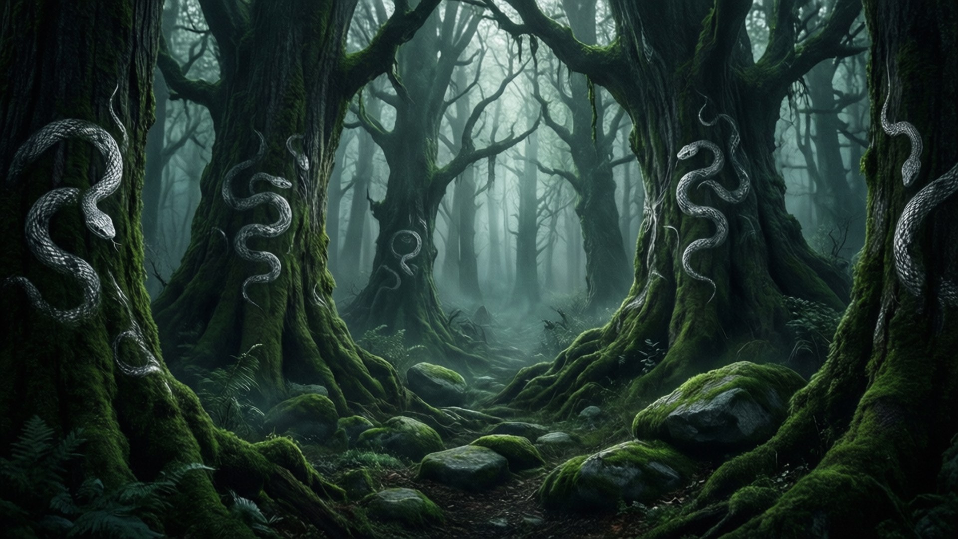 Fortryllende Slytherin-skog Bakgrunner