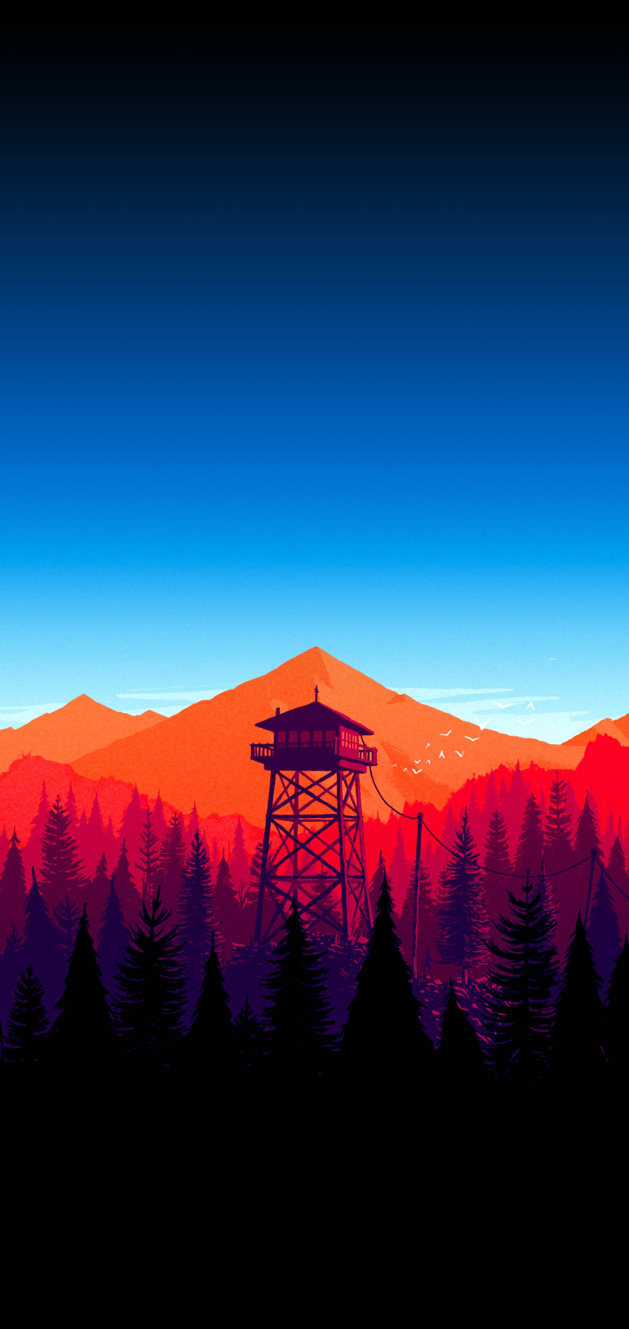 Forundre deg over det fantastiske AMOLED-fjellandskapet! Bakgrunner
