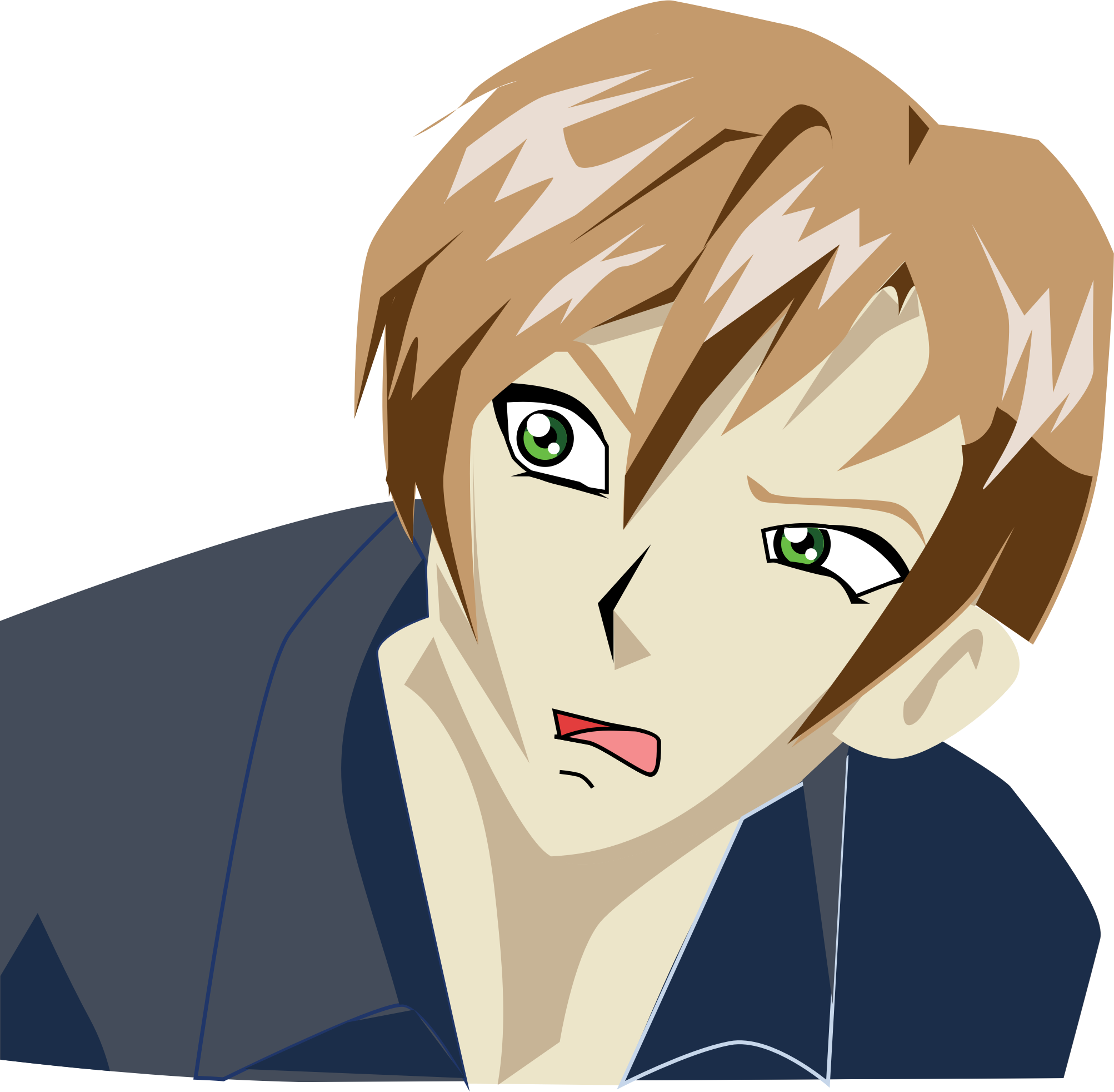 Forvirret animekarakter Bakgrunner