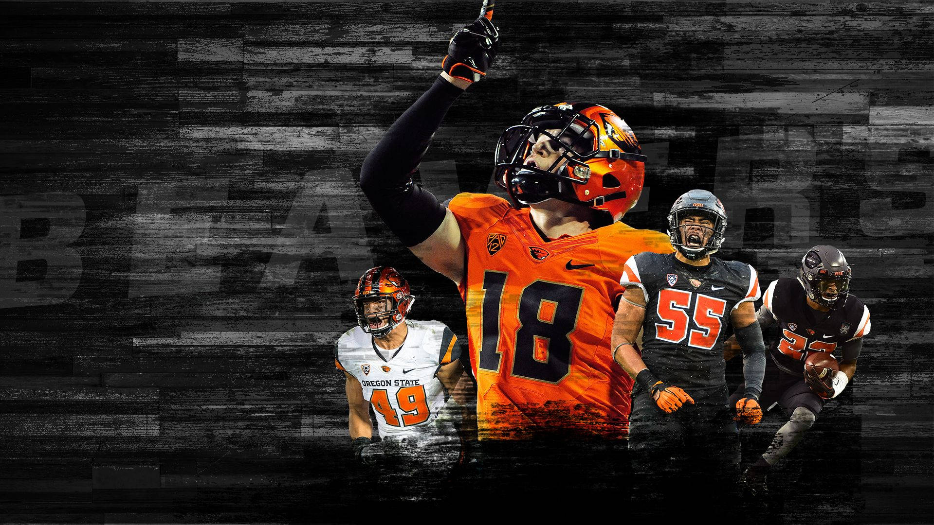 Fotball Oregon State University Athletics som skrivebordsbakgrunn.