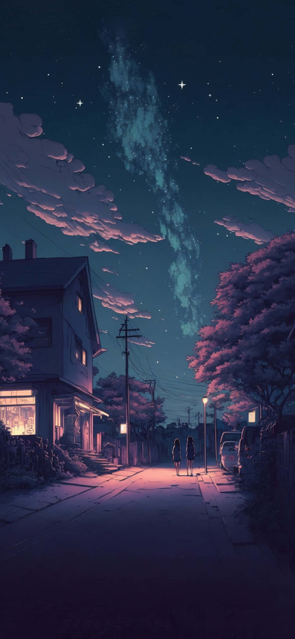 Rolig solnedgang anime-estetikk Bakgrunner