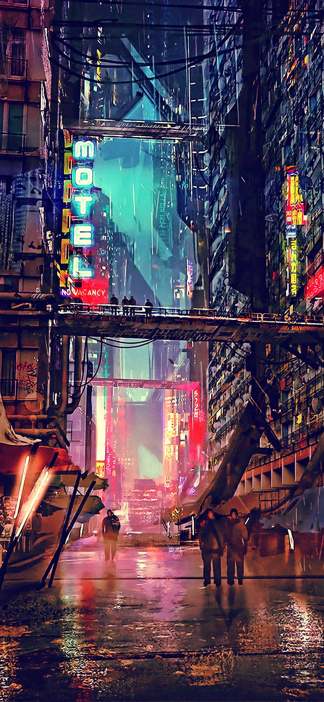 Fremtidens Nattby Cyberpunk 2077 iPhone Bakgrunner