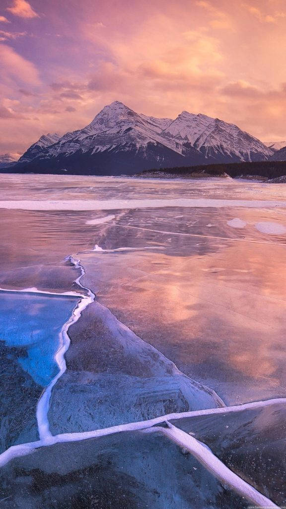 Frossen sjø natur iPhone Bakgrunner