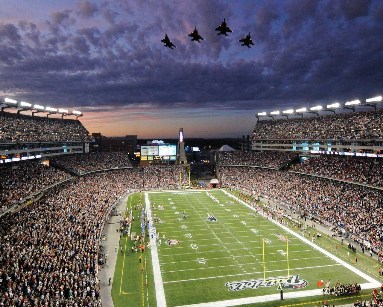 Fullsatt NFL-fotballstadion Bakgrunner