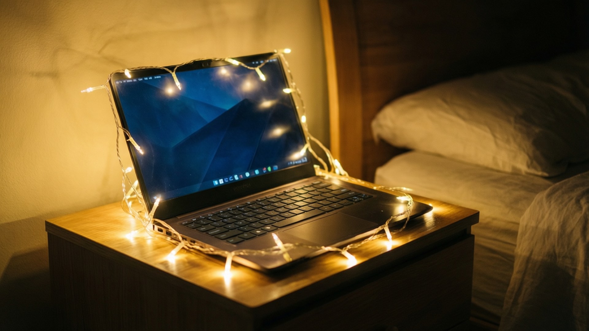 Funkelnde Nacht Chromebook Bakgrunner