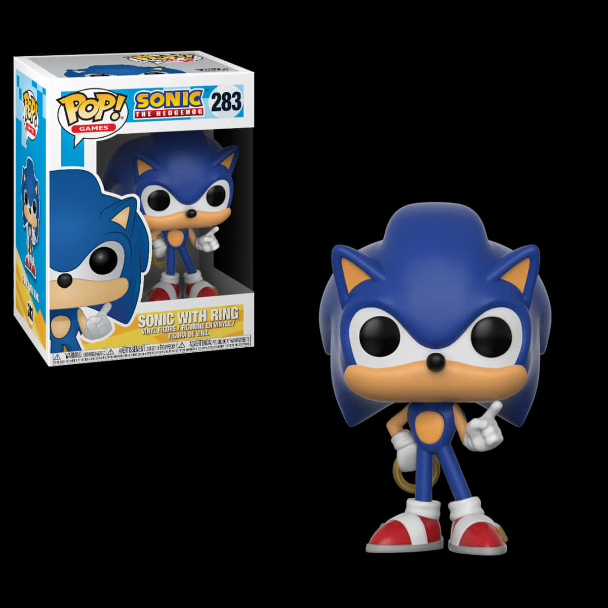 Funko Pop Sonic med Ring Figur Bakgrunner