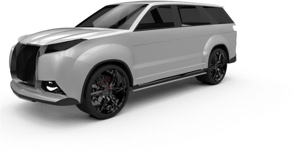 Futuristisk SUV-konsept 3D-render Bakgrunner