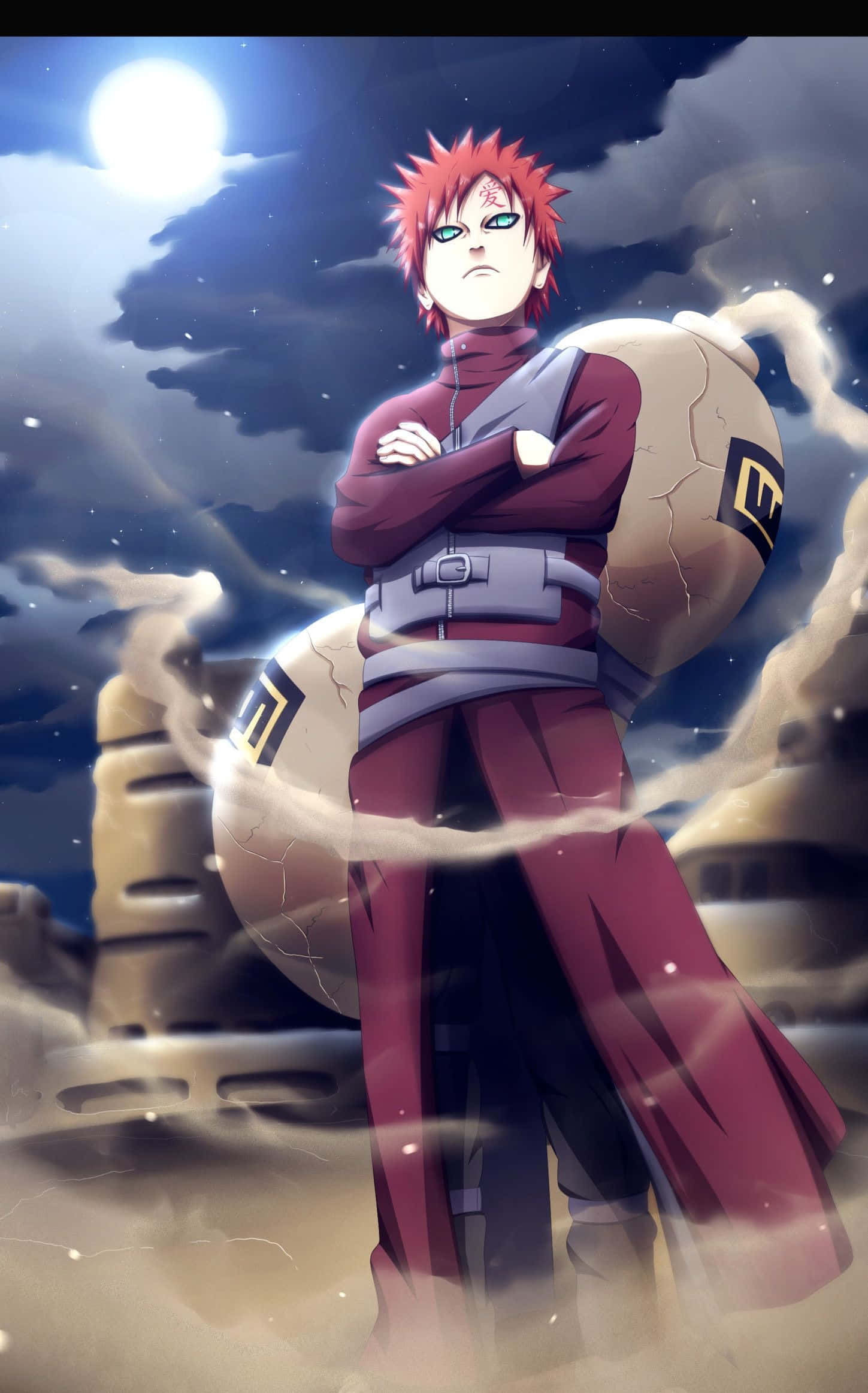 Gaara med sandkrukken sin, en del av Kazekage-arven Bakgrunner