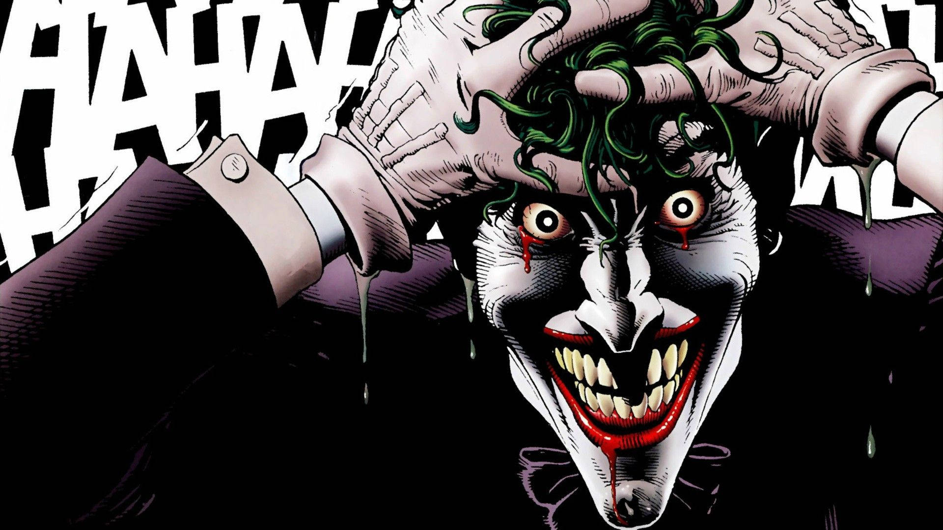 Gal Joker med blødende ansikt Bakgrunner