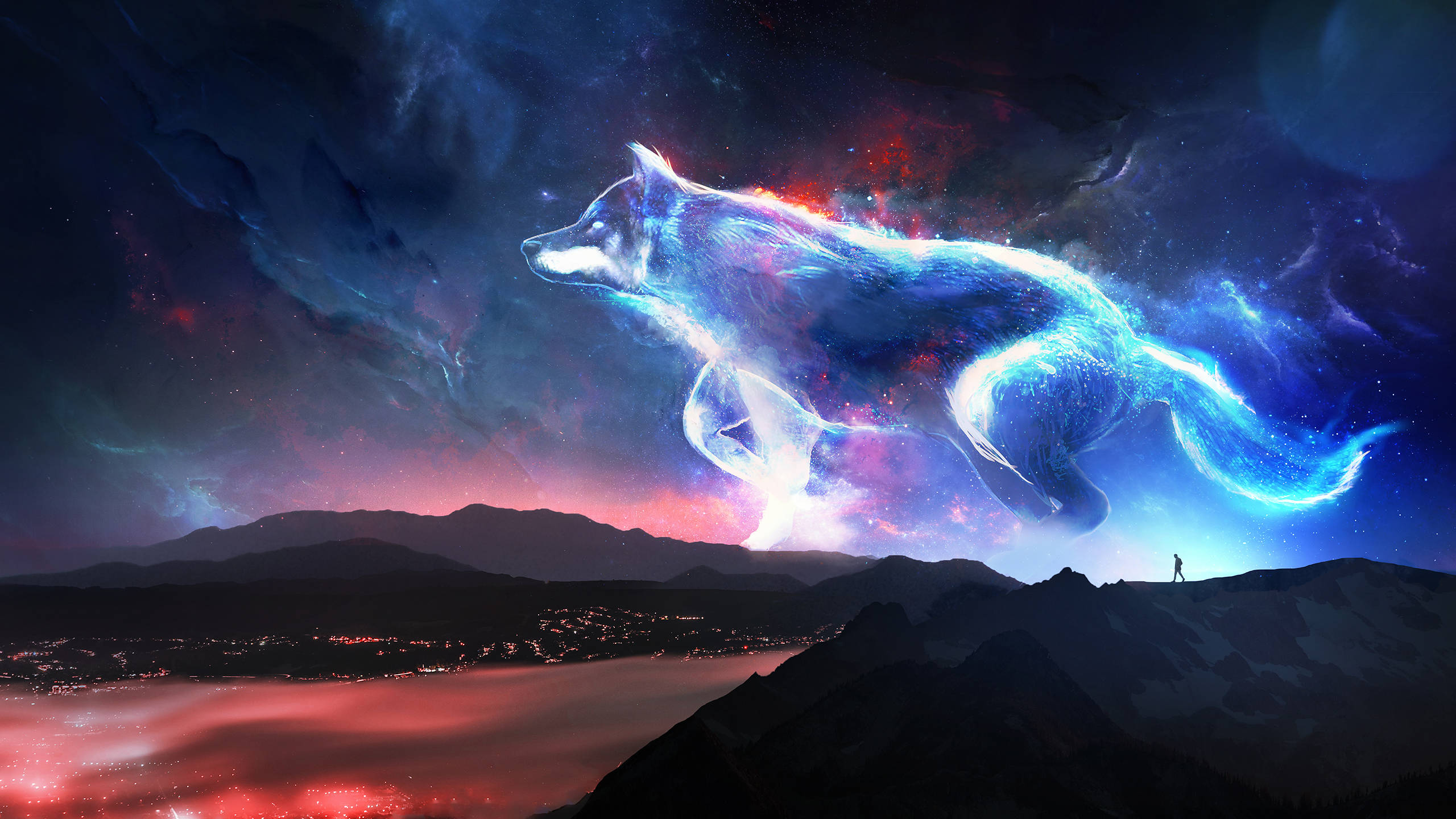 Galakseulv på nebulahimmel Bakgrunner