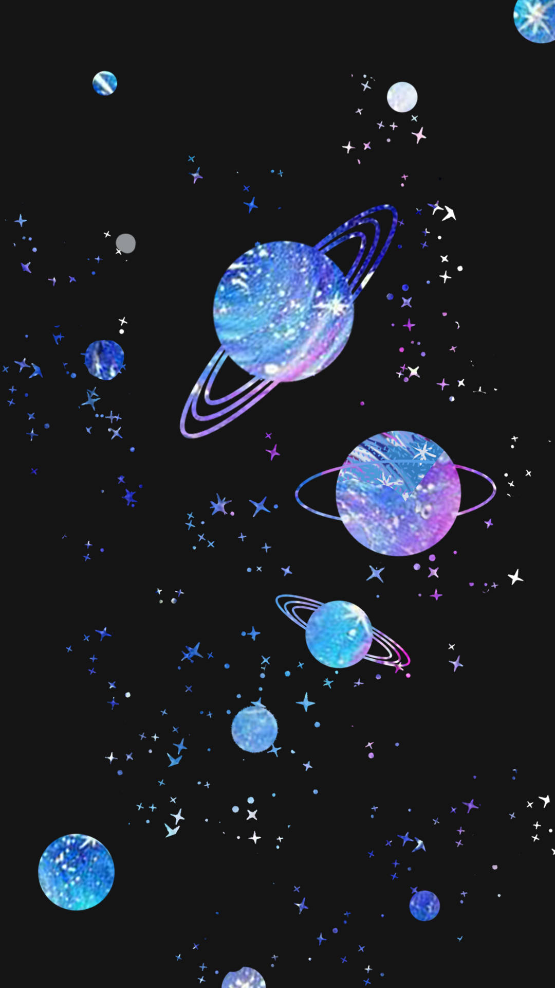 Galaxy og planeter Tumblr-estetikk Bakgrunner