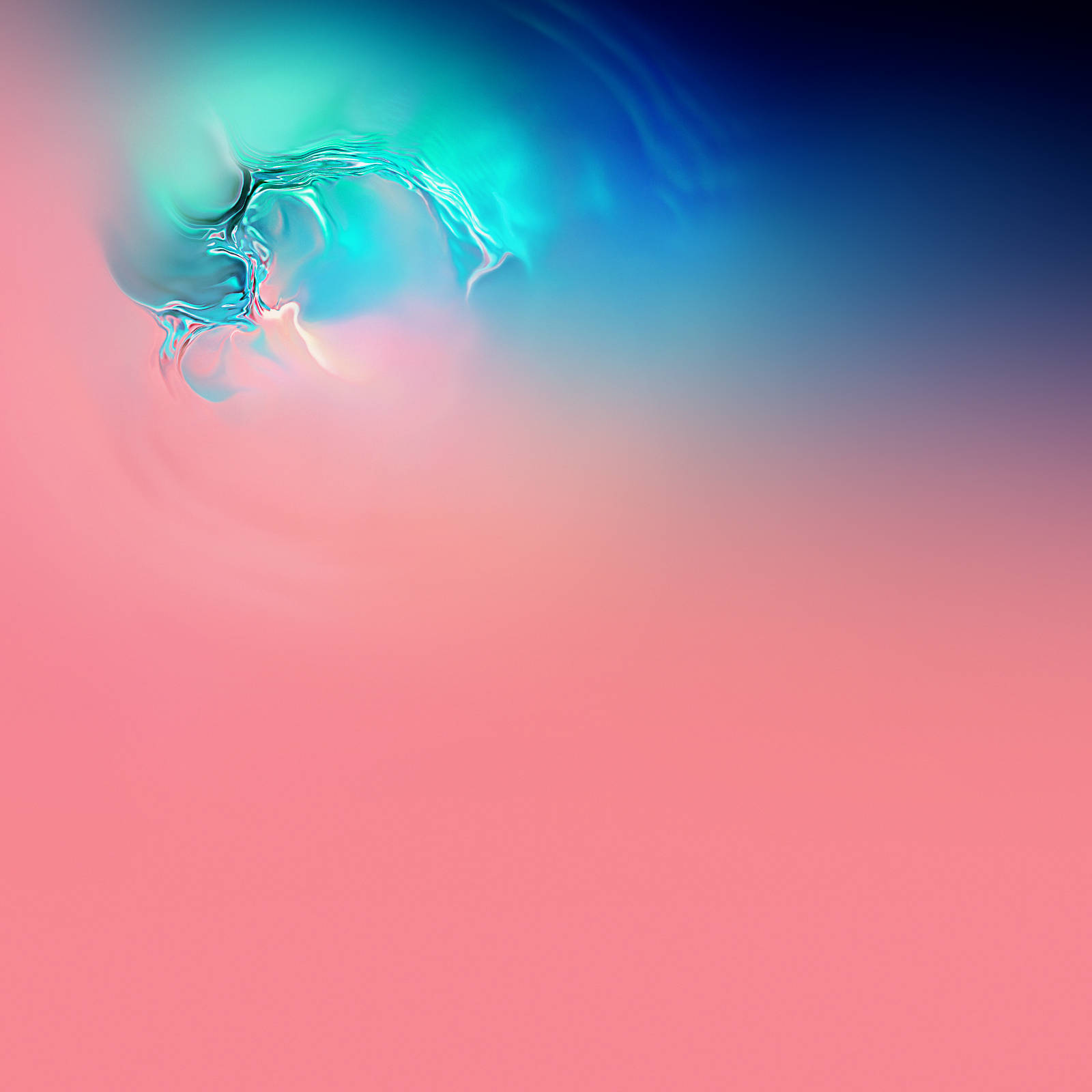Galaxy S10 Rosa Over Blå Bakgrunner
