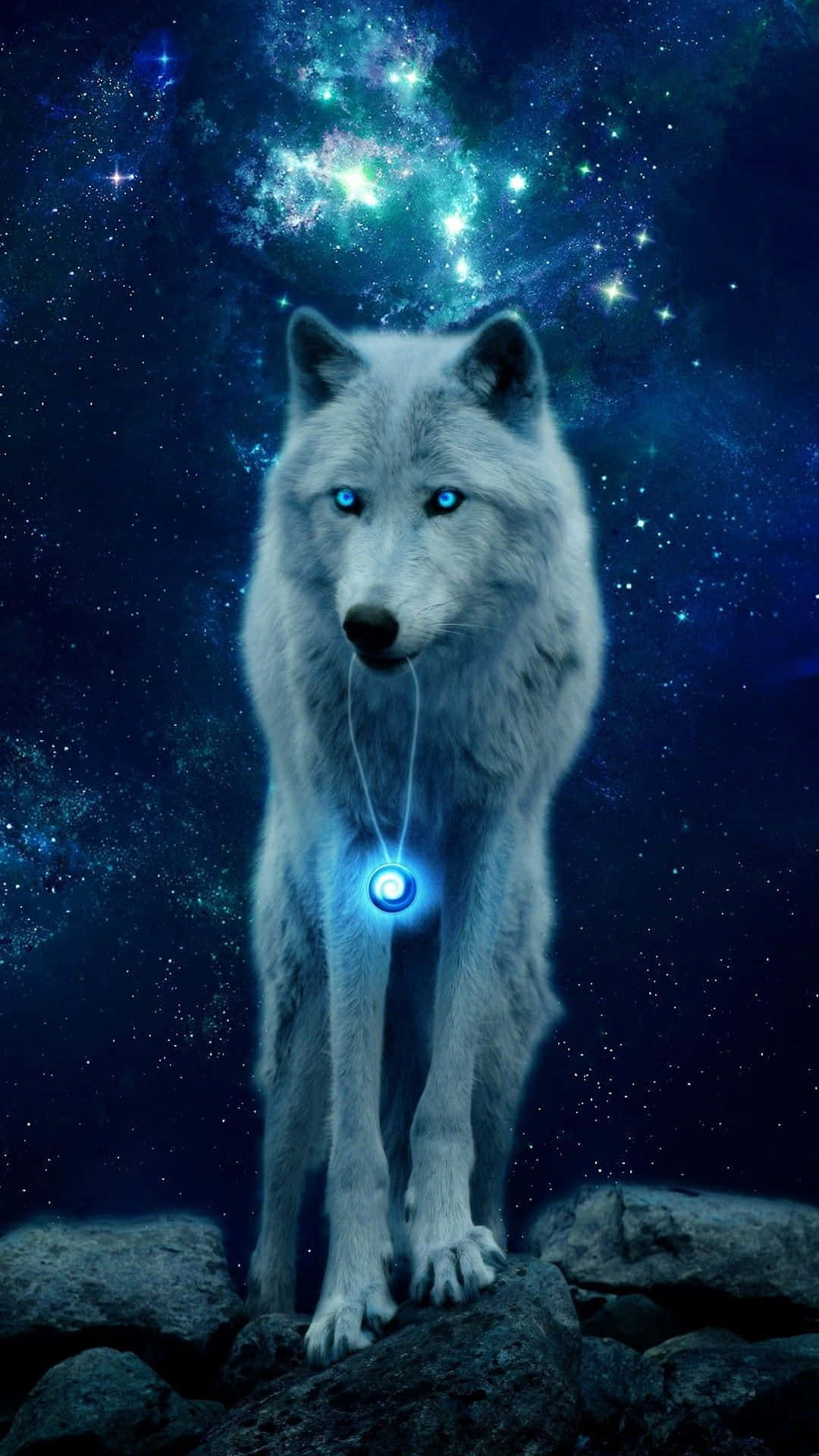 Galaxy Wolves Desktop Låseskjerm Bakgrunner