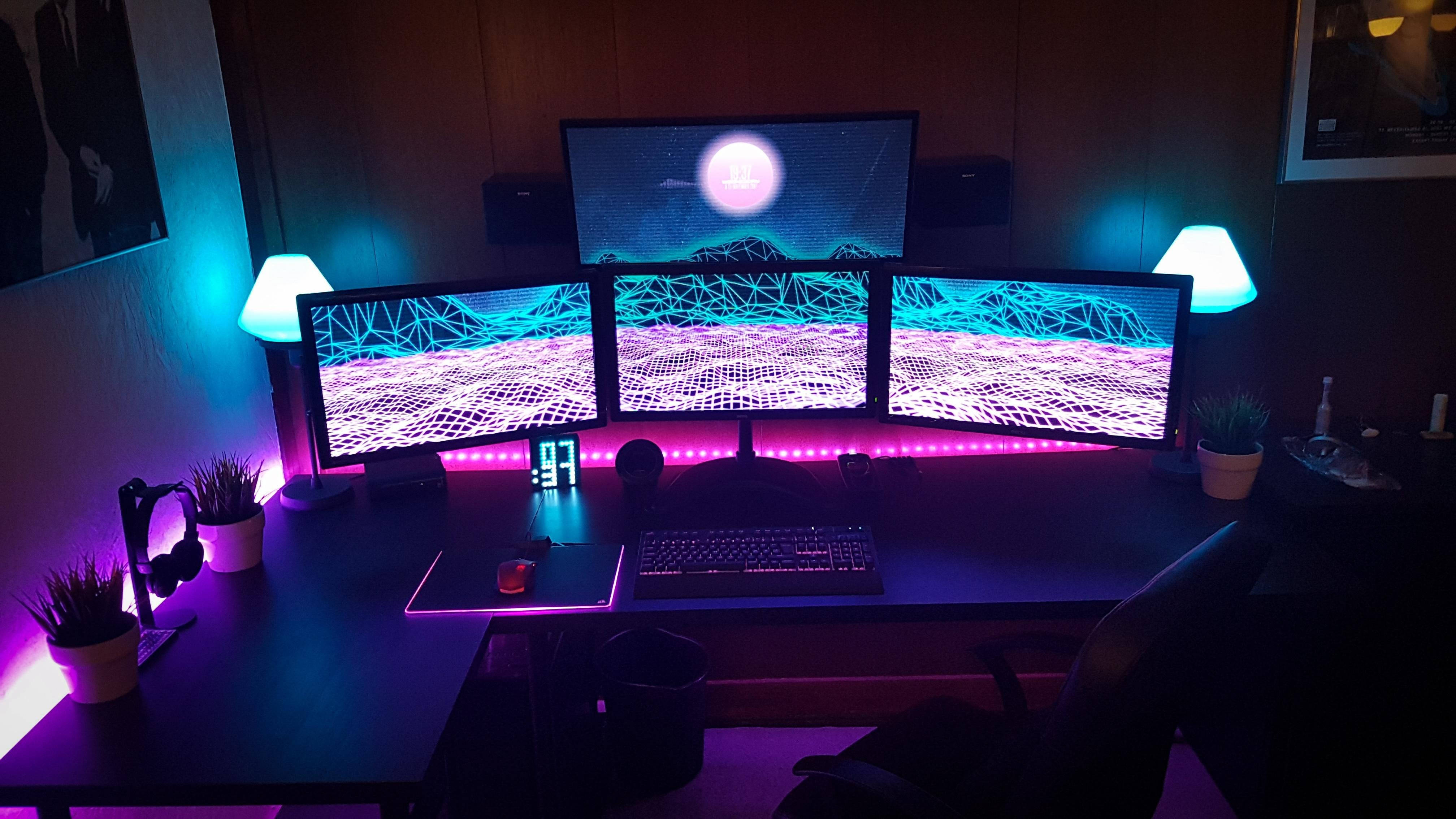 Gamingrom LED-lys Bakgrunner