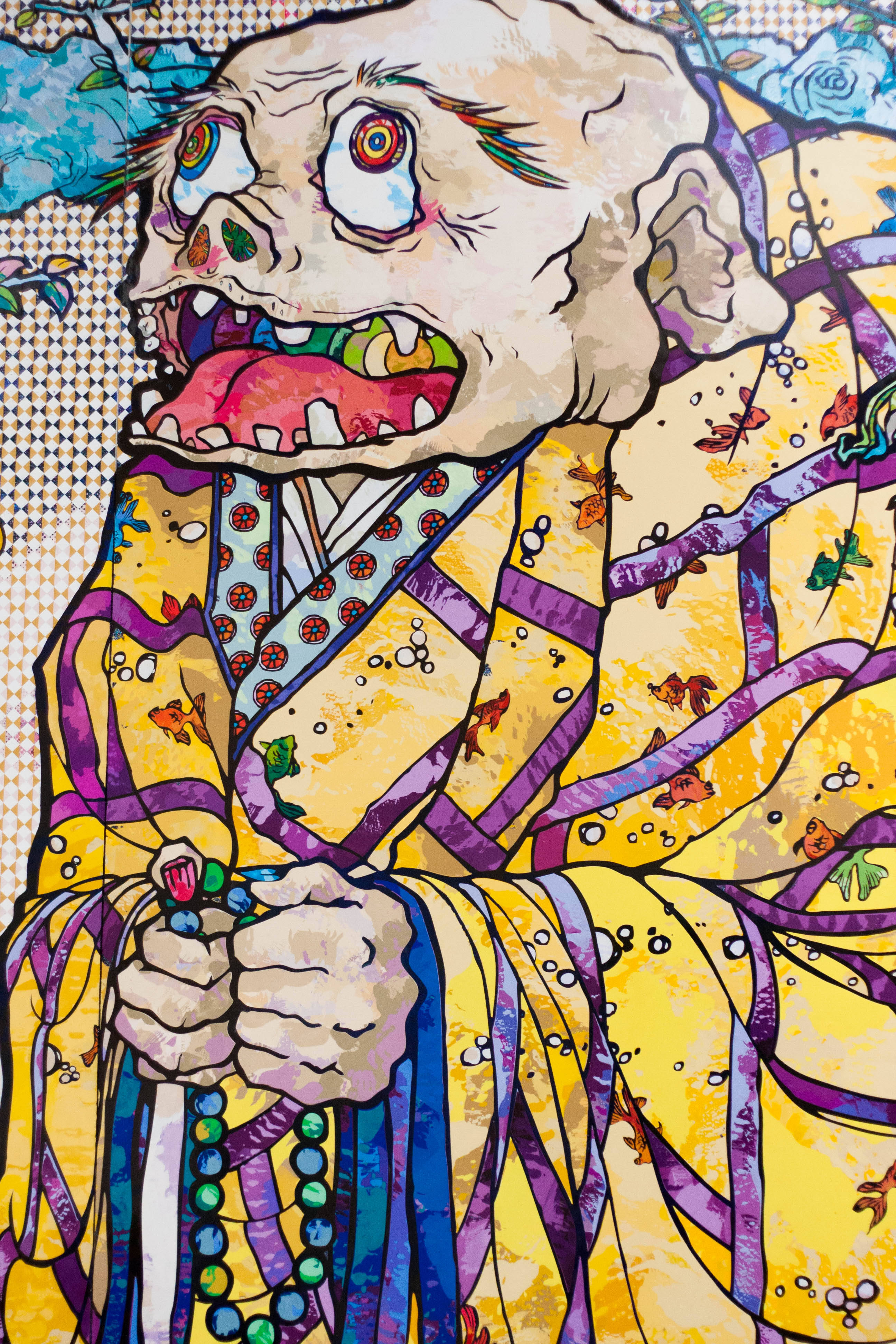 Gammel buddhist Takashi Murakami 4K Bakgrunner