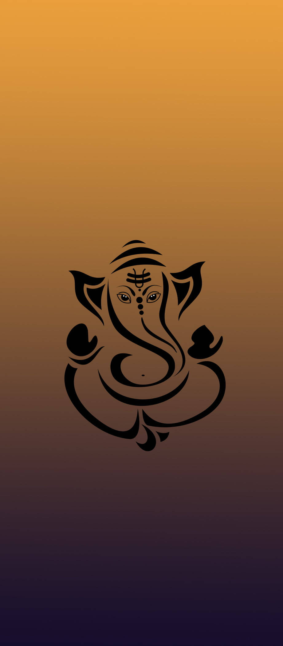 Ganesh Gul Svart Ombre iPhone Bakgrunner