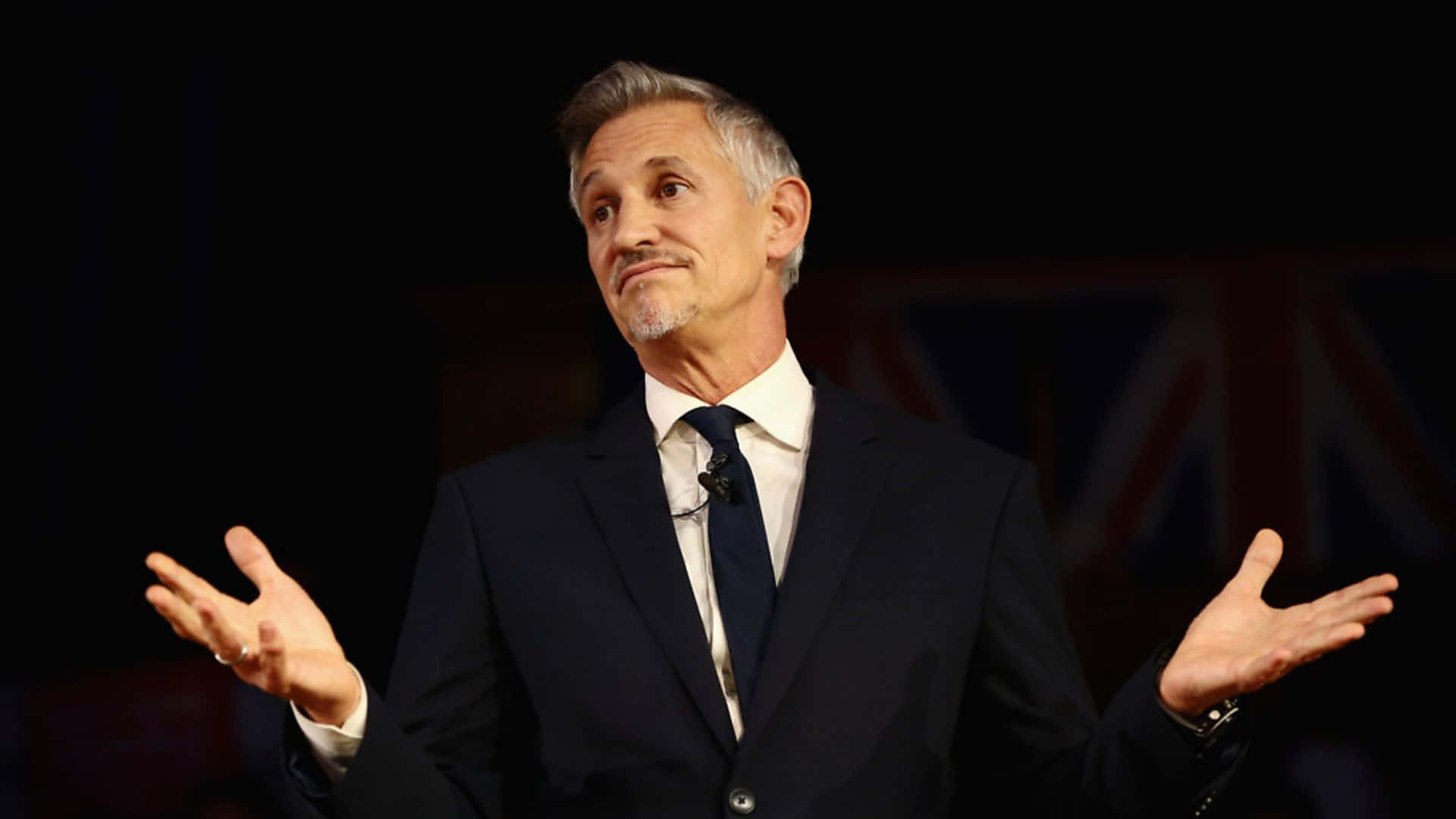 Gary Lineker som taler Bakgrunner