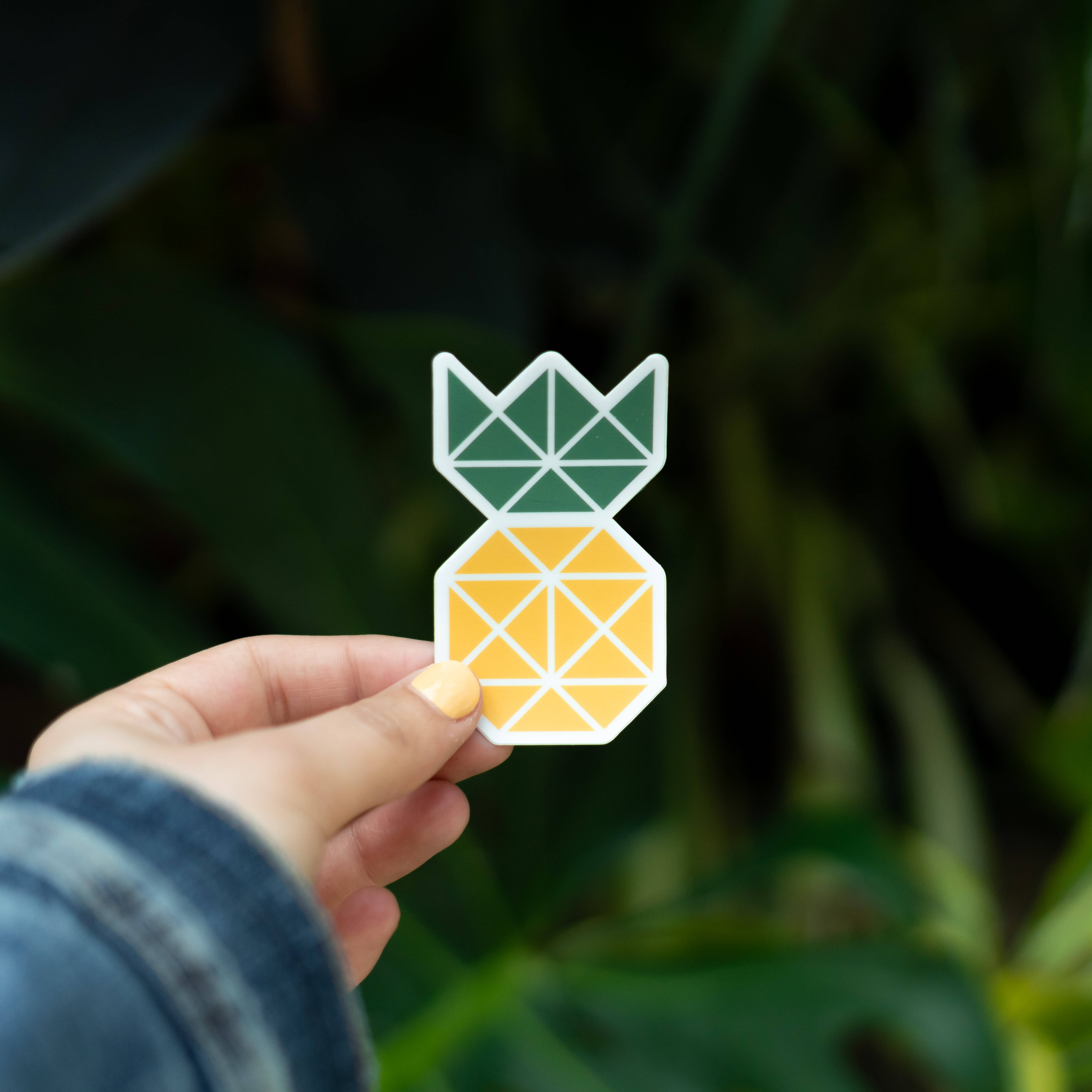 Geometrisk ananas-klistremerke Bakgrunner