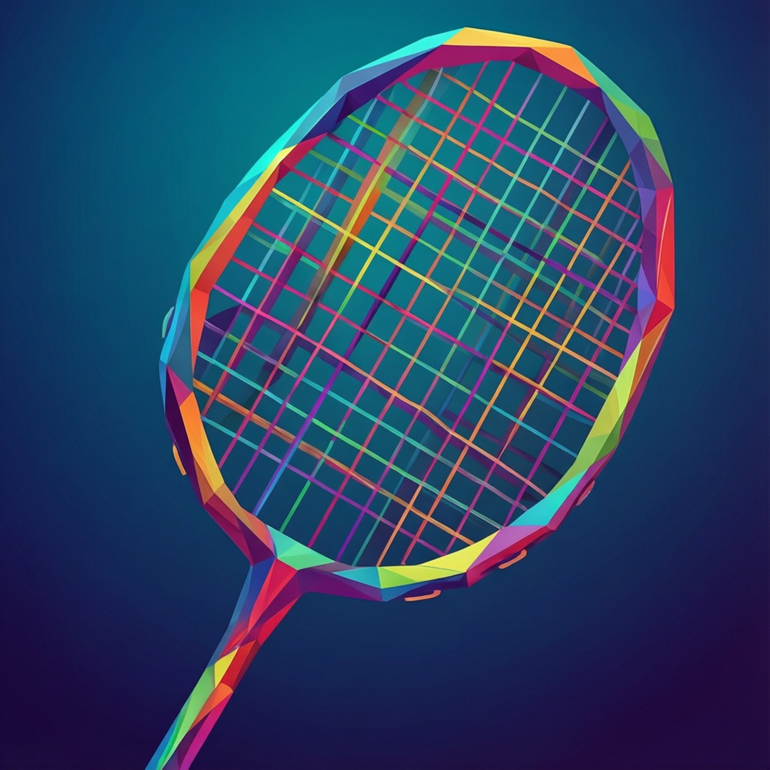 Geometrisk lavpoly-racket Bakgrunner