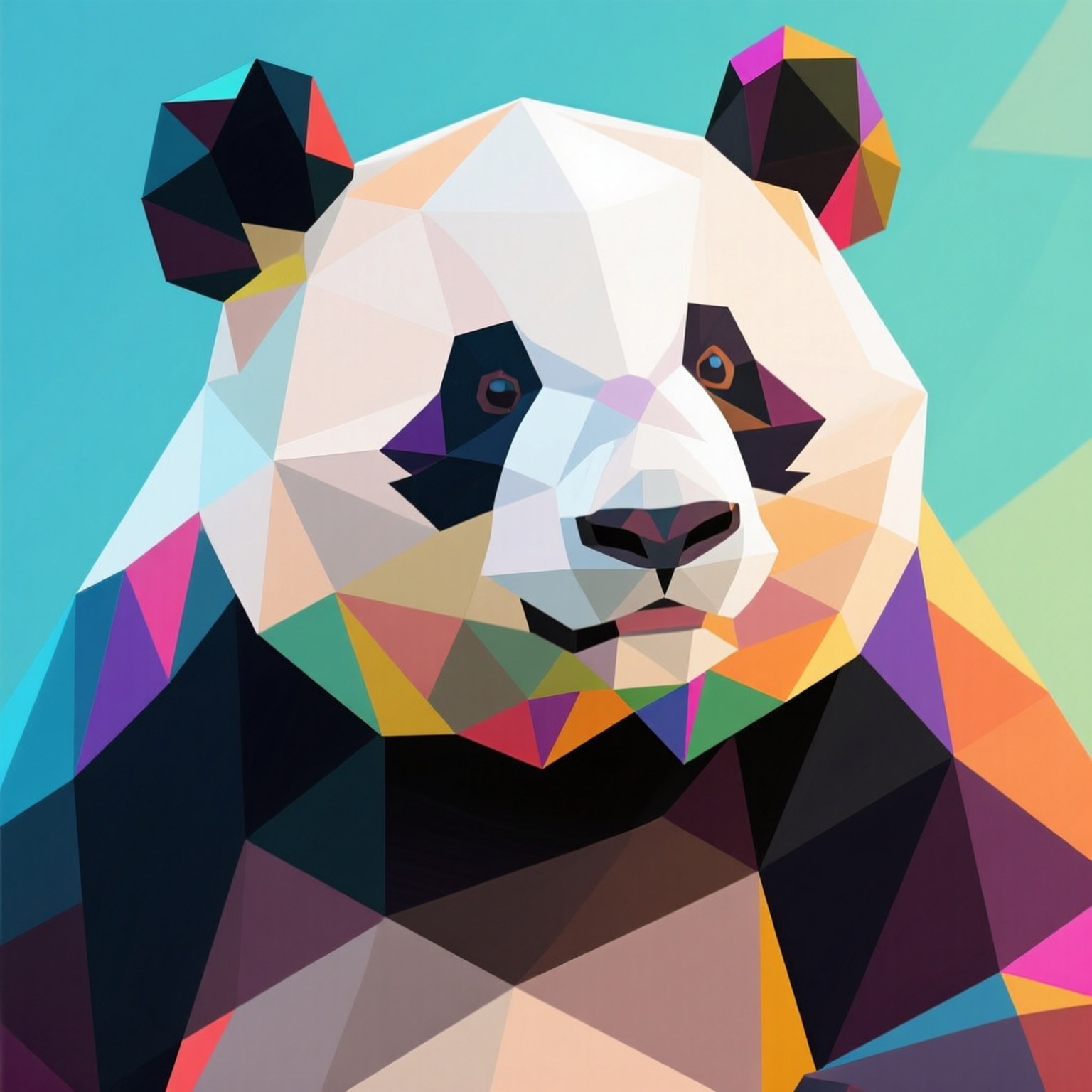 Geometrisk Panda Bakgrunner