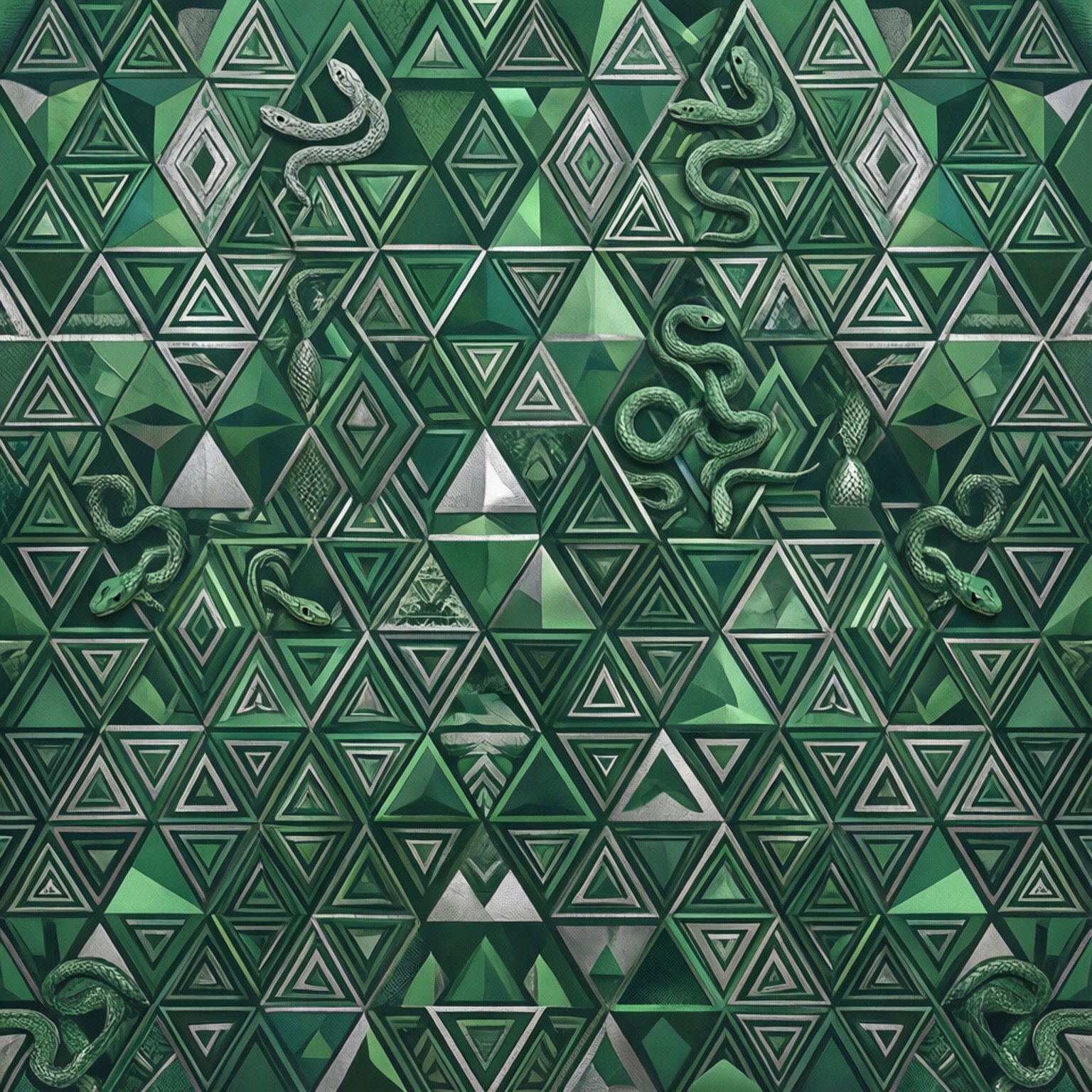 Geometrisk Slytherin-mønster Bakgrunner