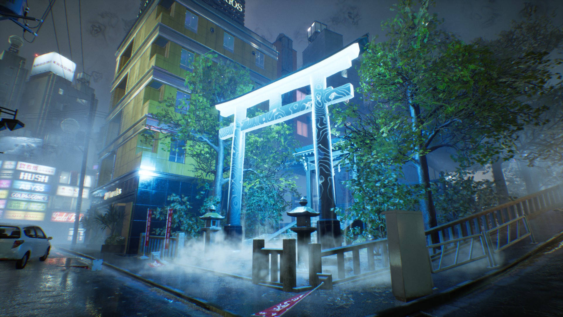 Ghostwire Tokyo Byport Torii Bakgrunner