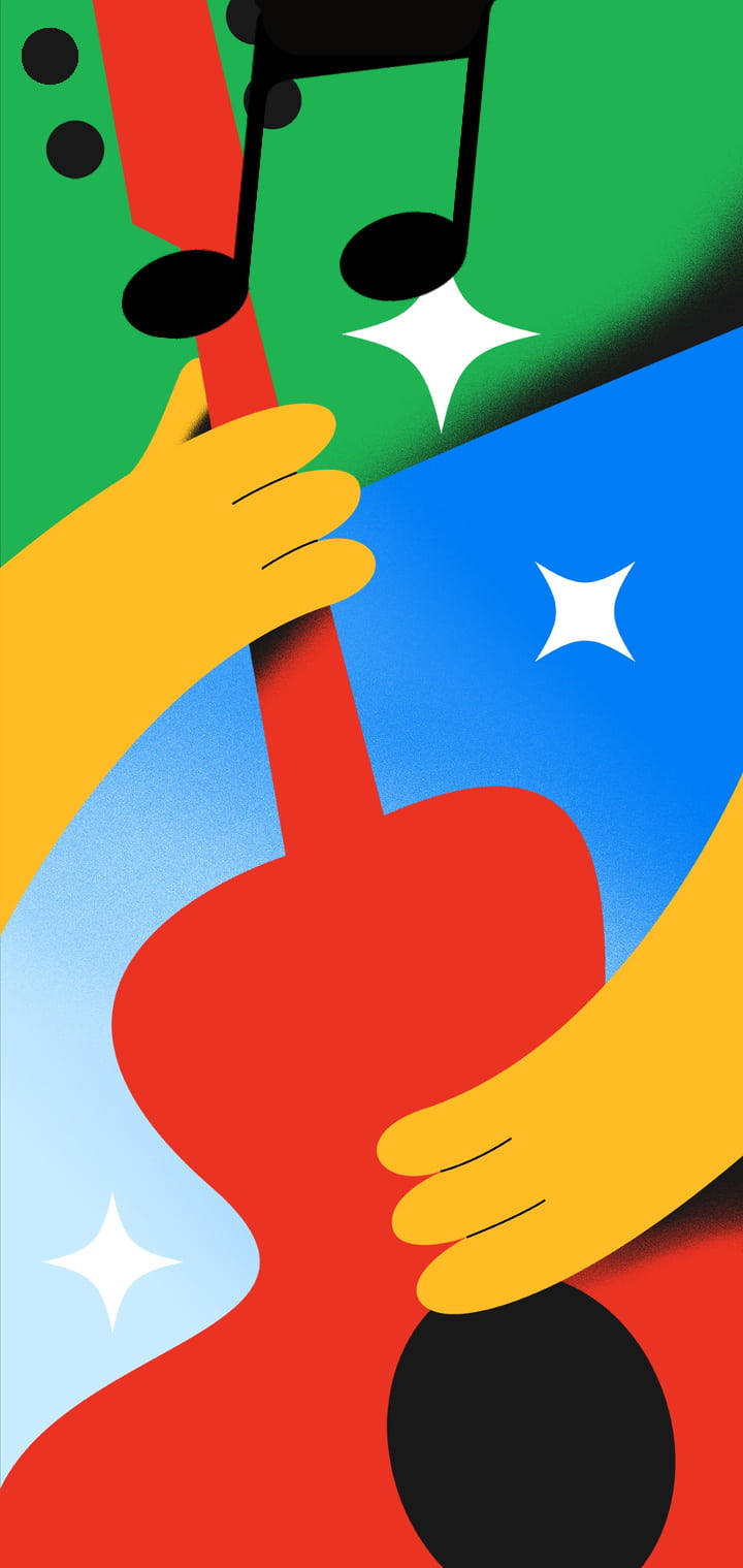 Gitar grafisk kunst Google Pixel 4 Bakgrunner