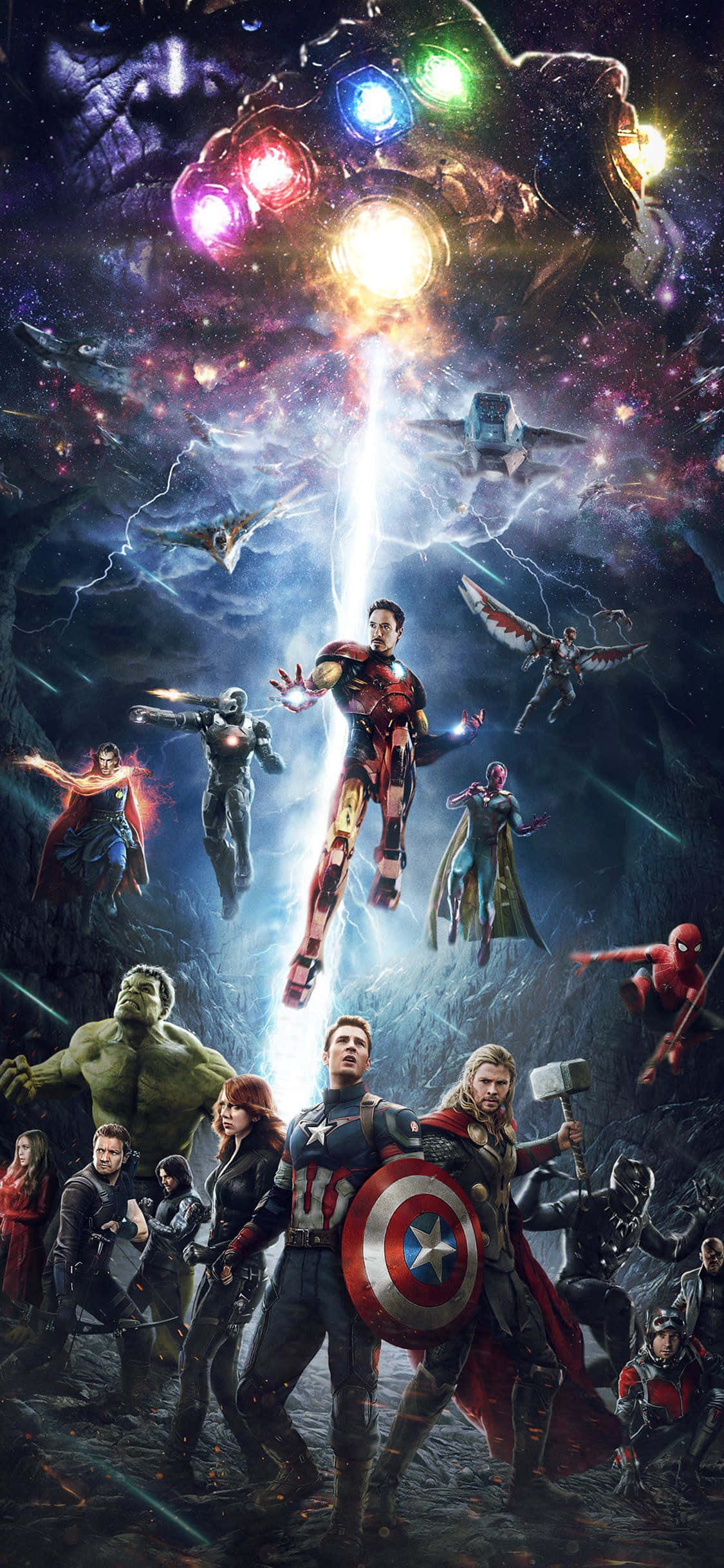 Gjør Deg Klar For Action Med iPhone Xs og Marvel's Avengers Bakgrunner