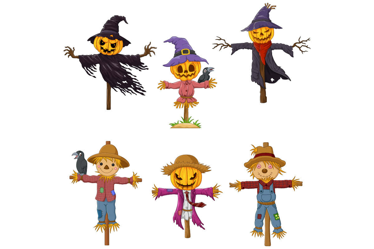 Gjør deg klar for en skummel Halloween med disse vennlige tegneseriemonstrene Bakgrunner