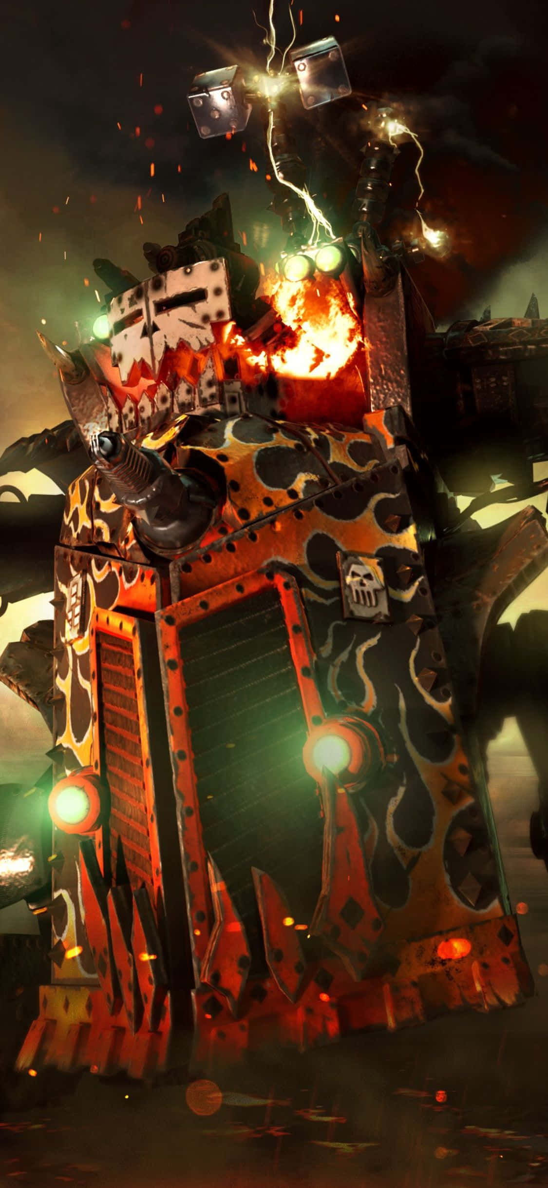 Gjør deg klar for episke slag med iPhone Xs Dawn Of War III Bakgrunner