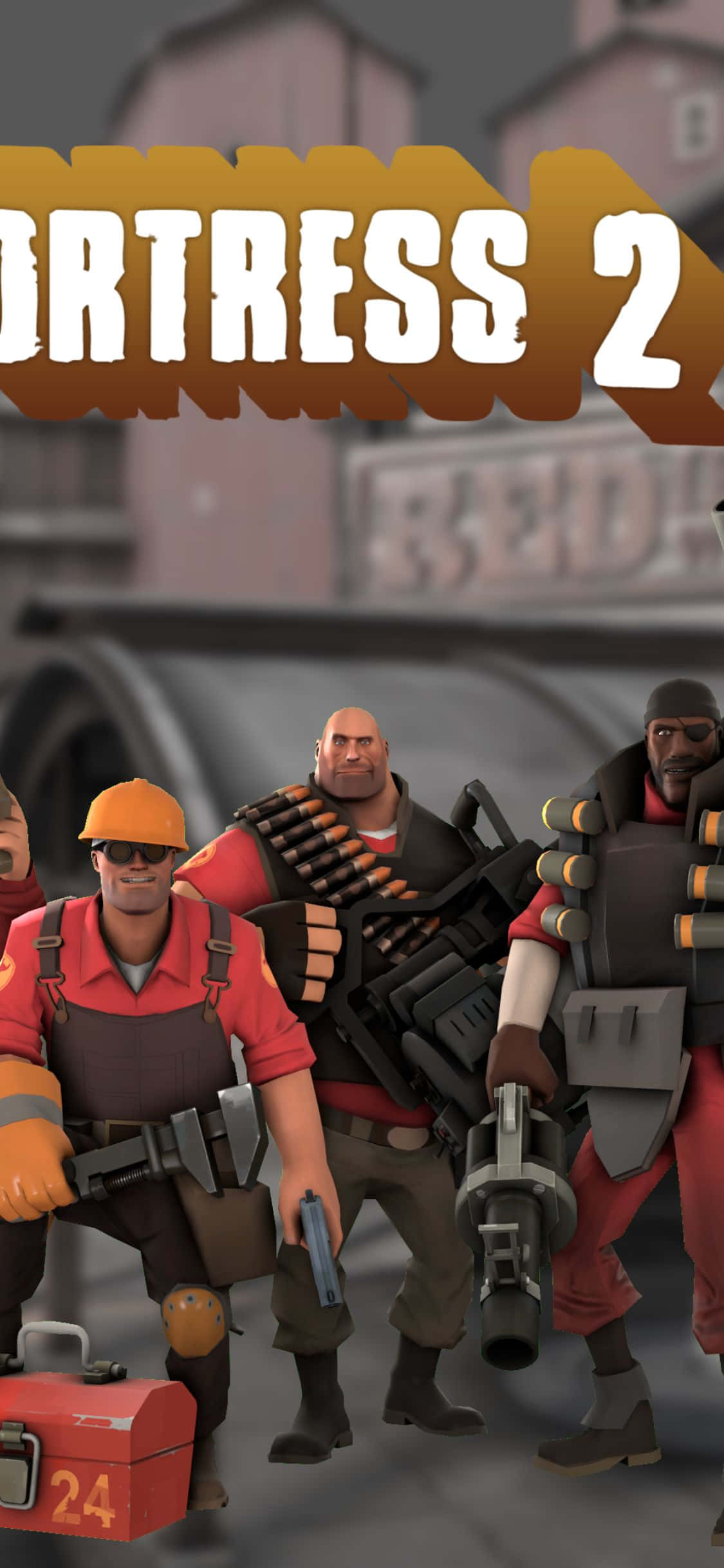 Gjør Deg Klar Til Å Bli Med I Team Fortress 2 Kampen Med iPhone XS Bakgrunner