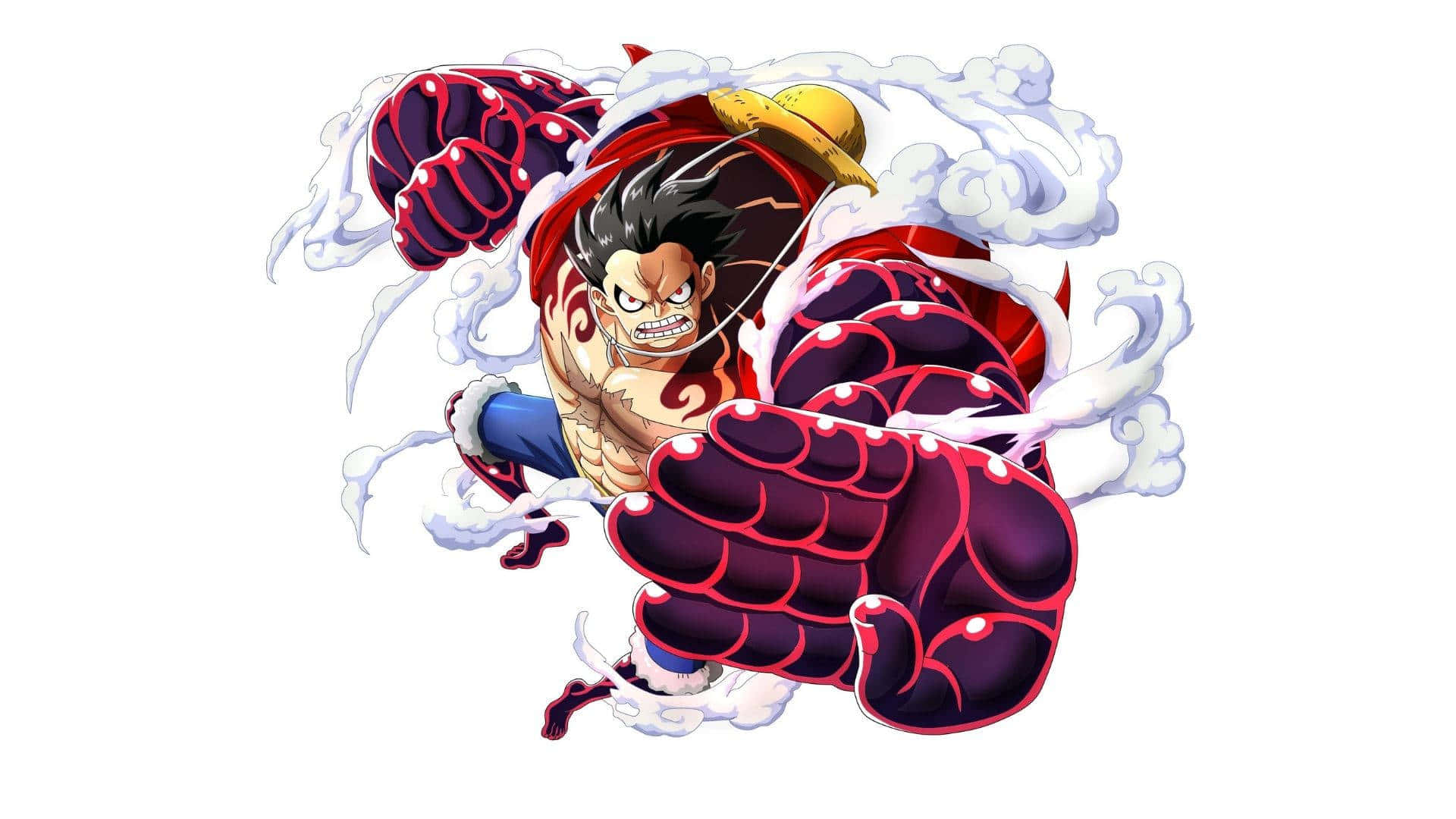 Gjør deg klar til å bli blåst bort – Luffy seiler gjennom den klare blå himmelen Bakgrunner
