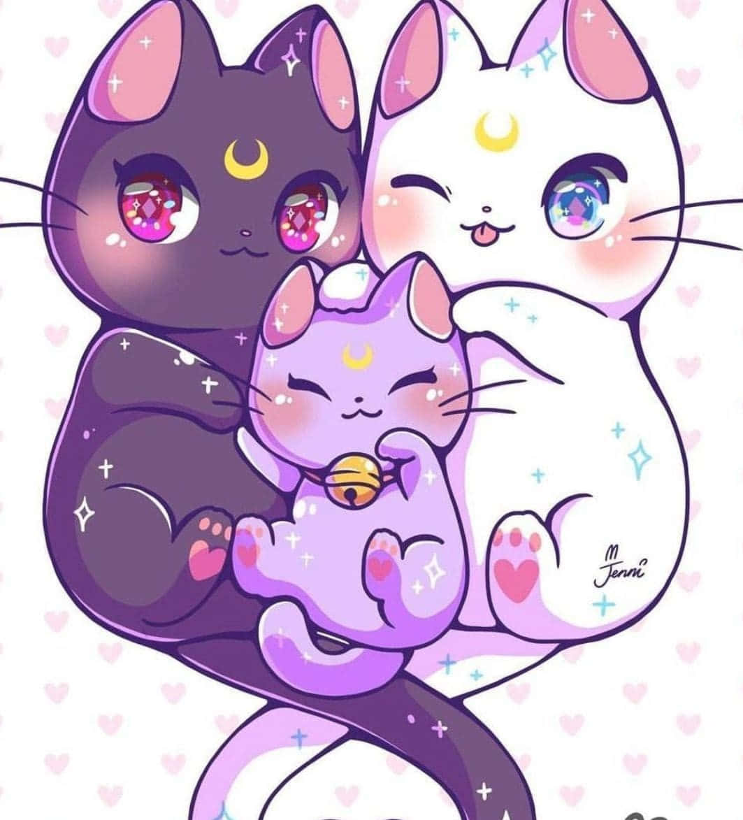 Glad animekatt Bakgrunner