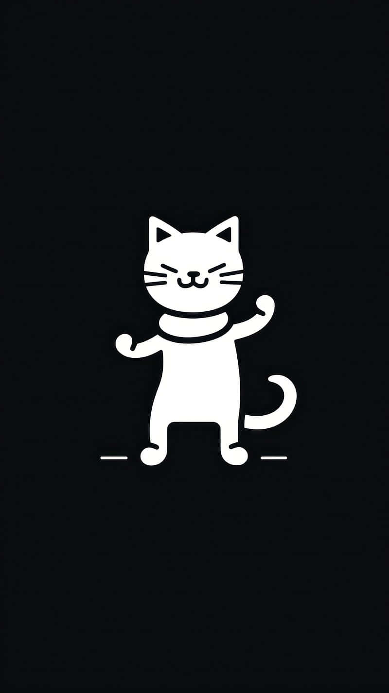 Glad dansende katt illustrasjon Bakgrunner