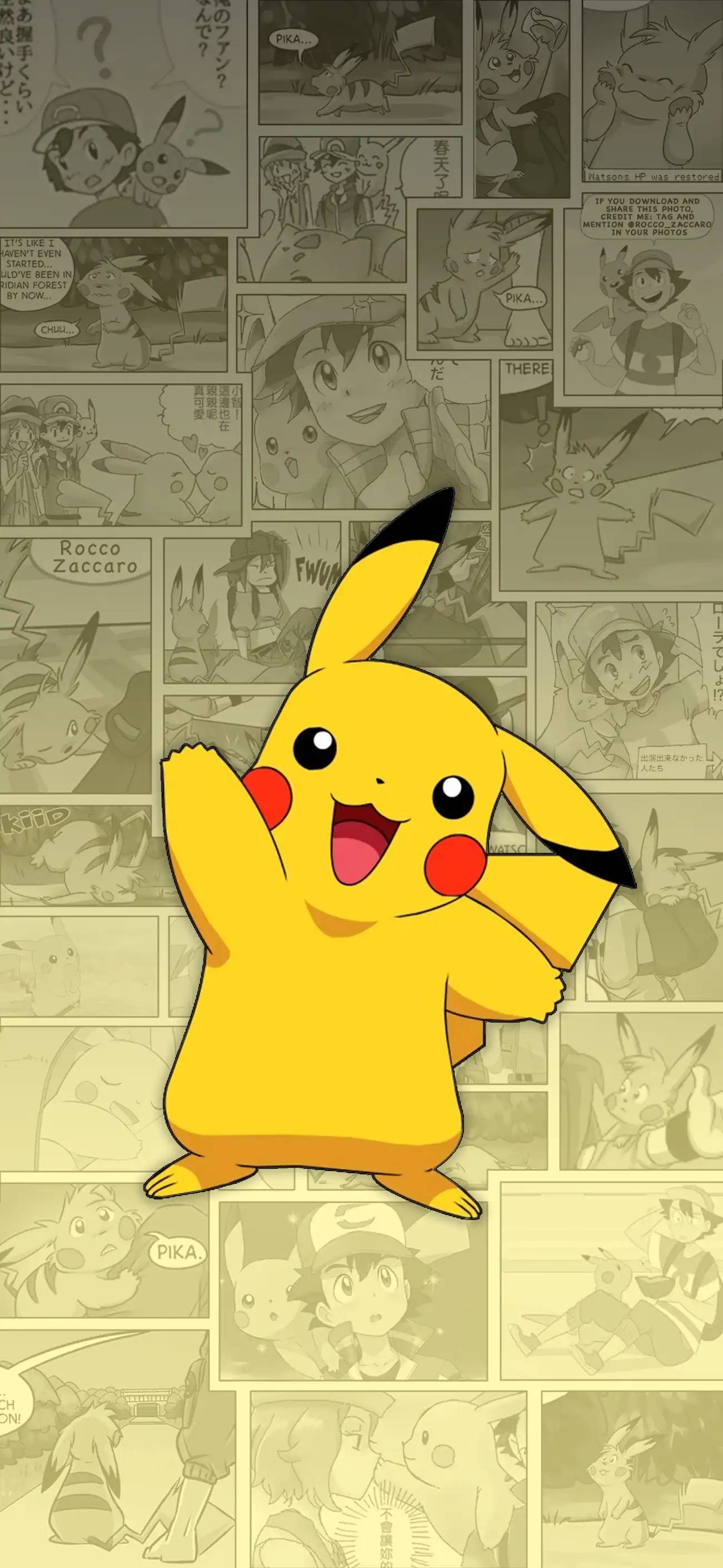 Glad Pikachu iPhone Bakgrunner