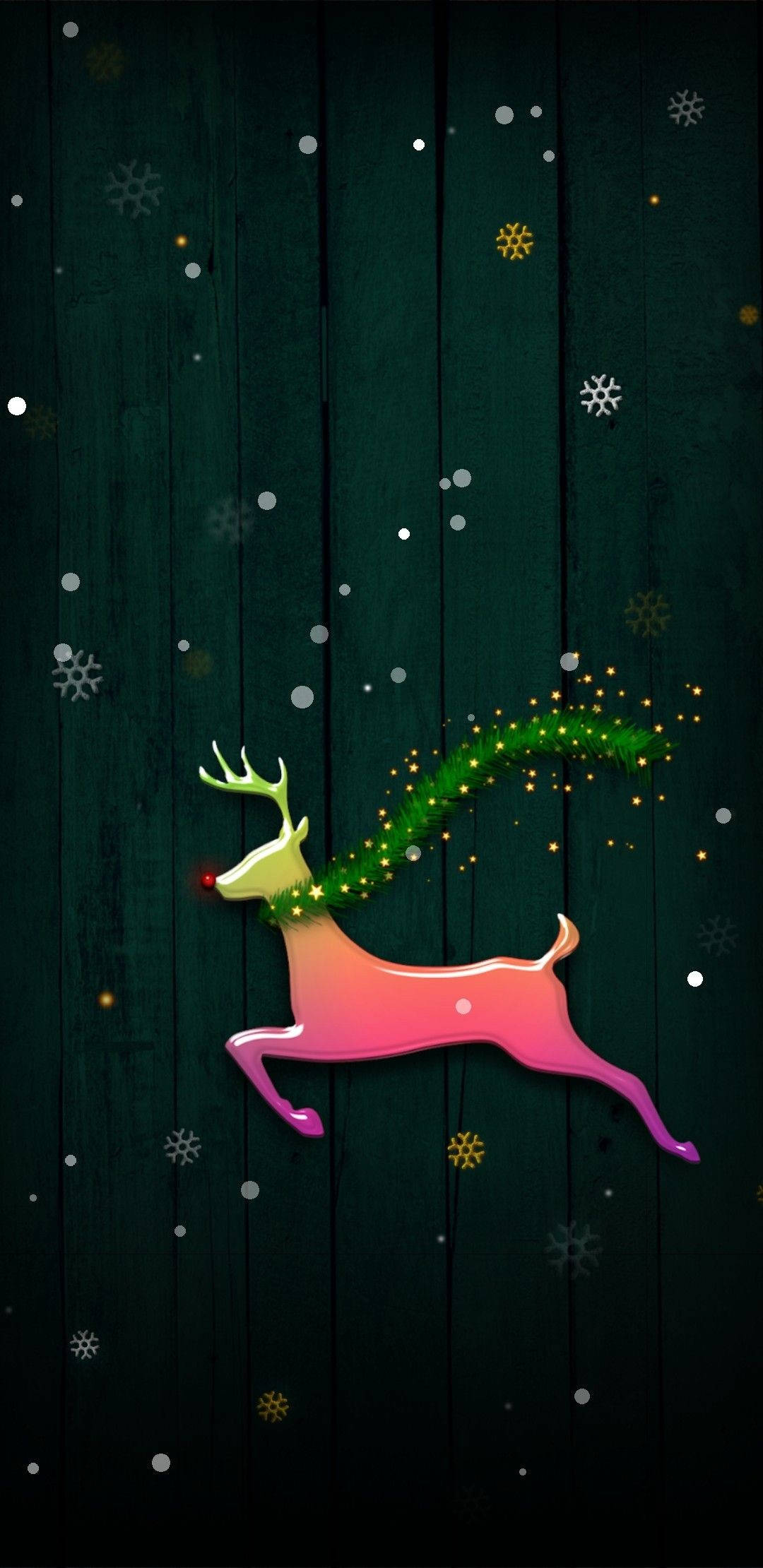 Glad reinsdyr feirer jul Bakgrunner