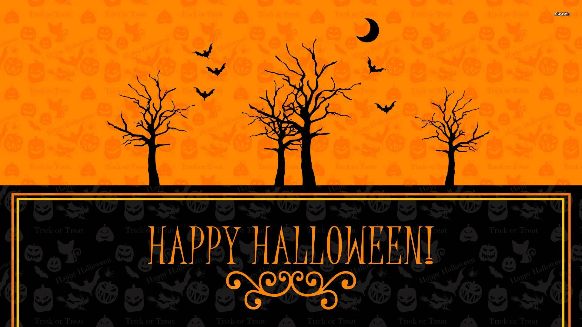 Glad vintage Halloween-plakat Bakgrunner