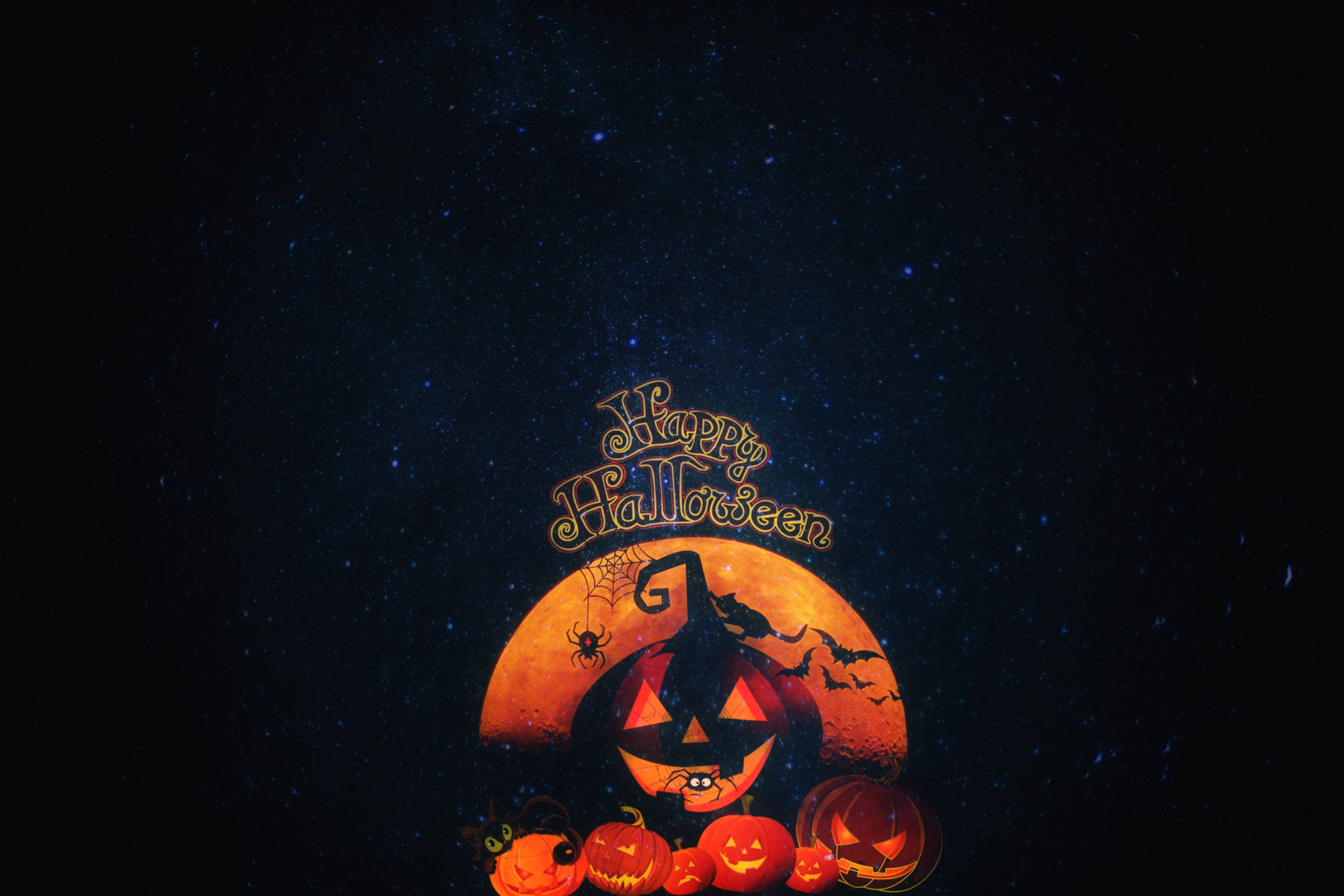 Glade Halloween-gresskar Bakgrunner