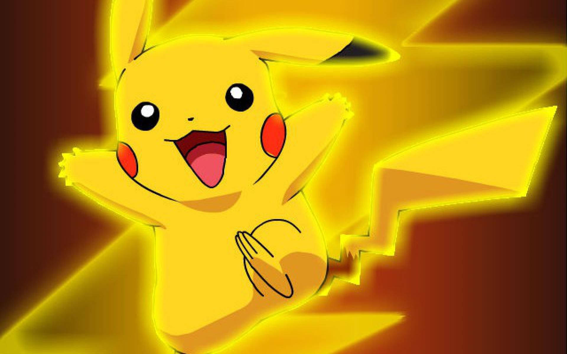 Glødende gul Pikachu Bakgrunner
