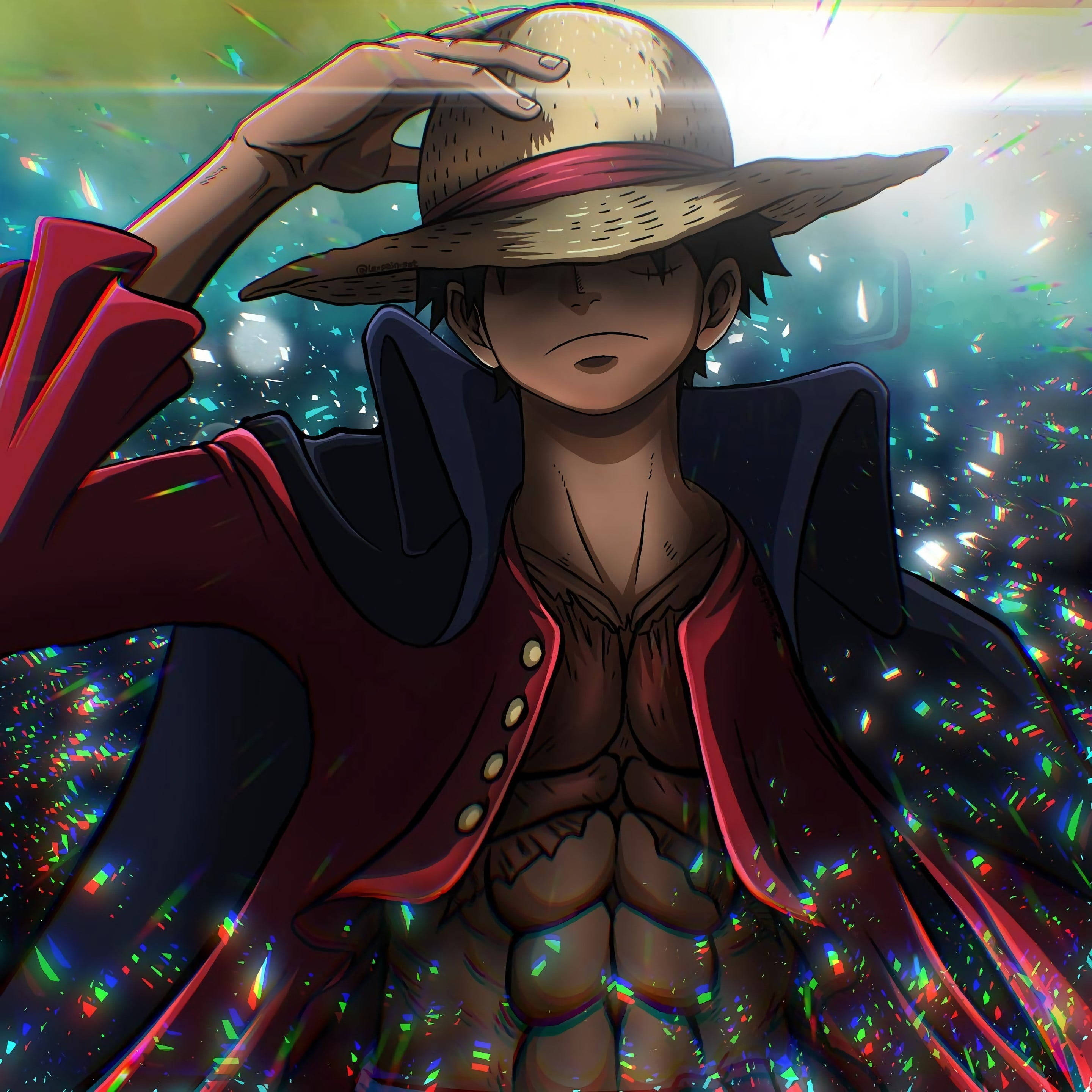 Glitchcore Luffy-estetikk Bakgrunner