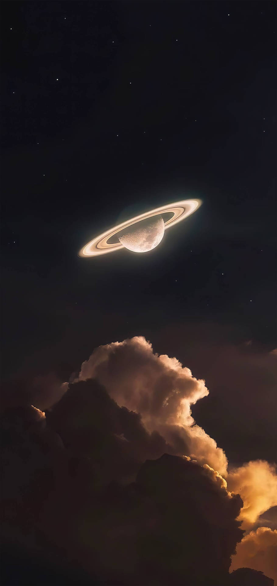 Glødende Saturn 4K
