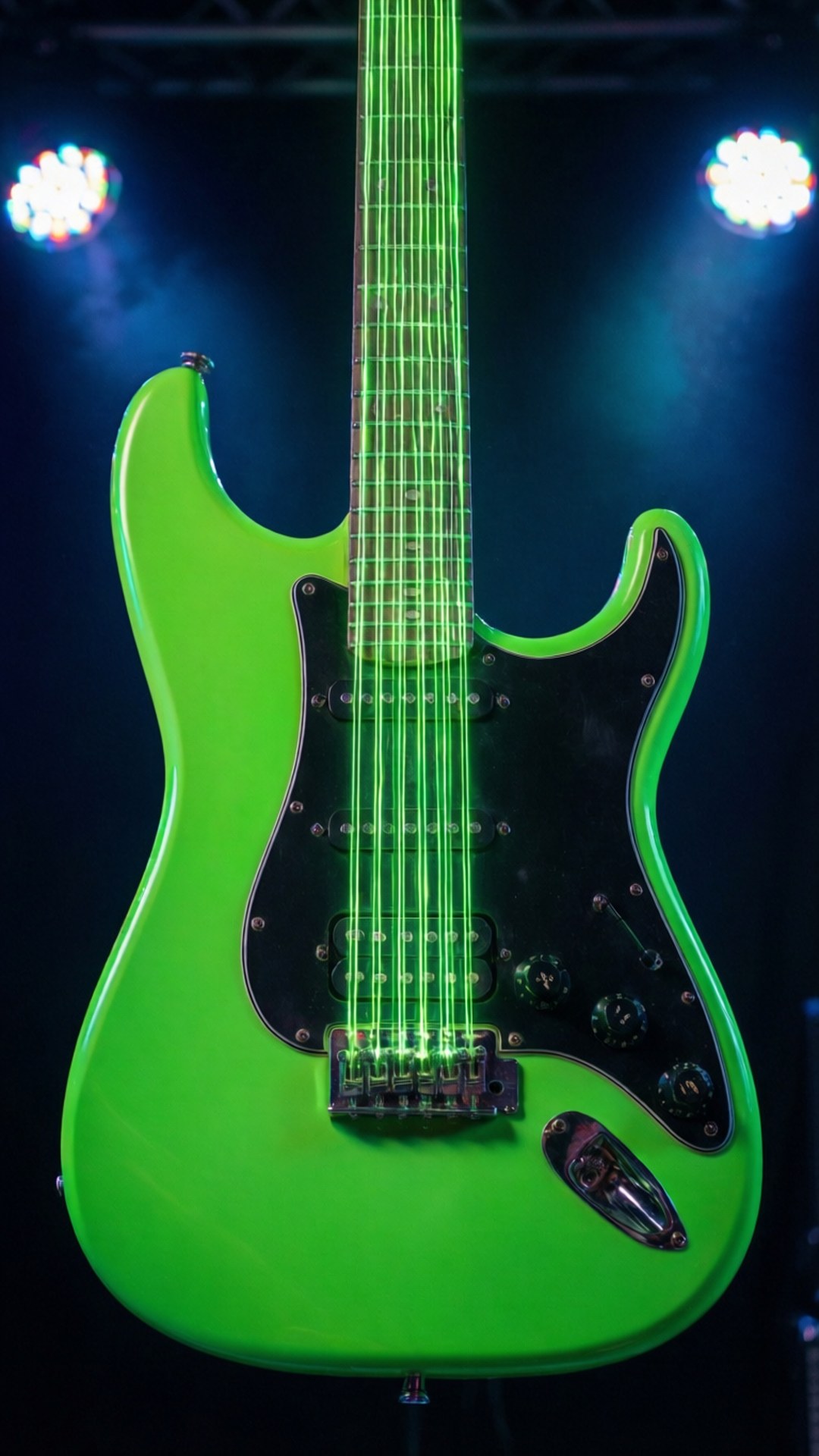 Glødende Gitar Bakgrunner