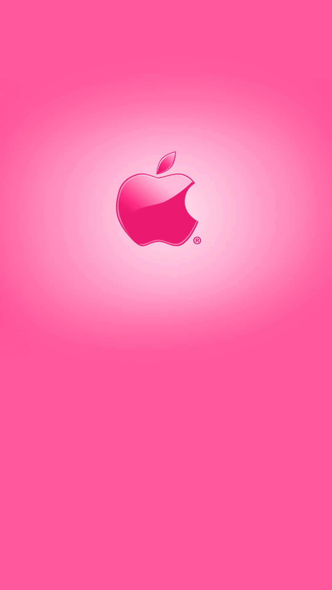 Glossy rosa Apple-logo HD iPhone Bakgrunner